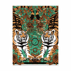 Emerald Tiger Pair - Displayed in a Shadowbox
