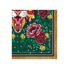 Floral Feline Roses - Displayed in a Shadowbox