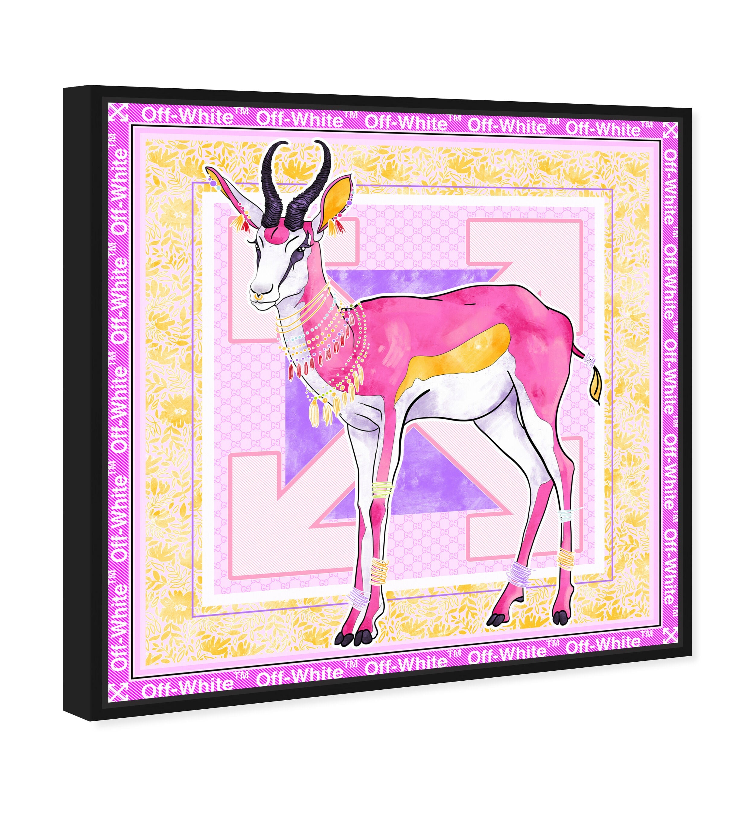 Magenta Glam Ram - Displayed in a Floating Frame
