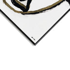 Minimalist Portrait Abstract Set of 2- With Hand-Applied Acrylic Paint and Gold Leaf