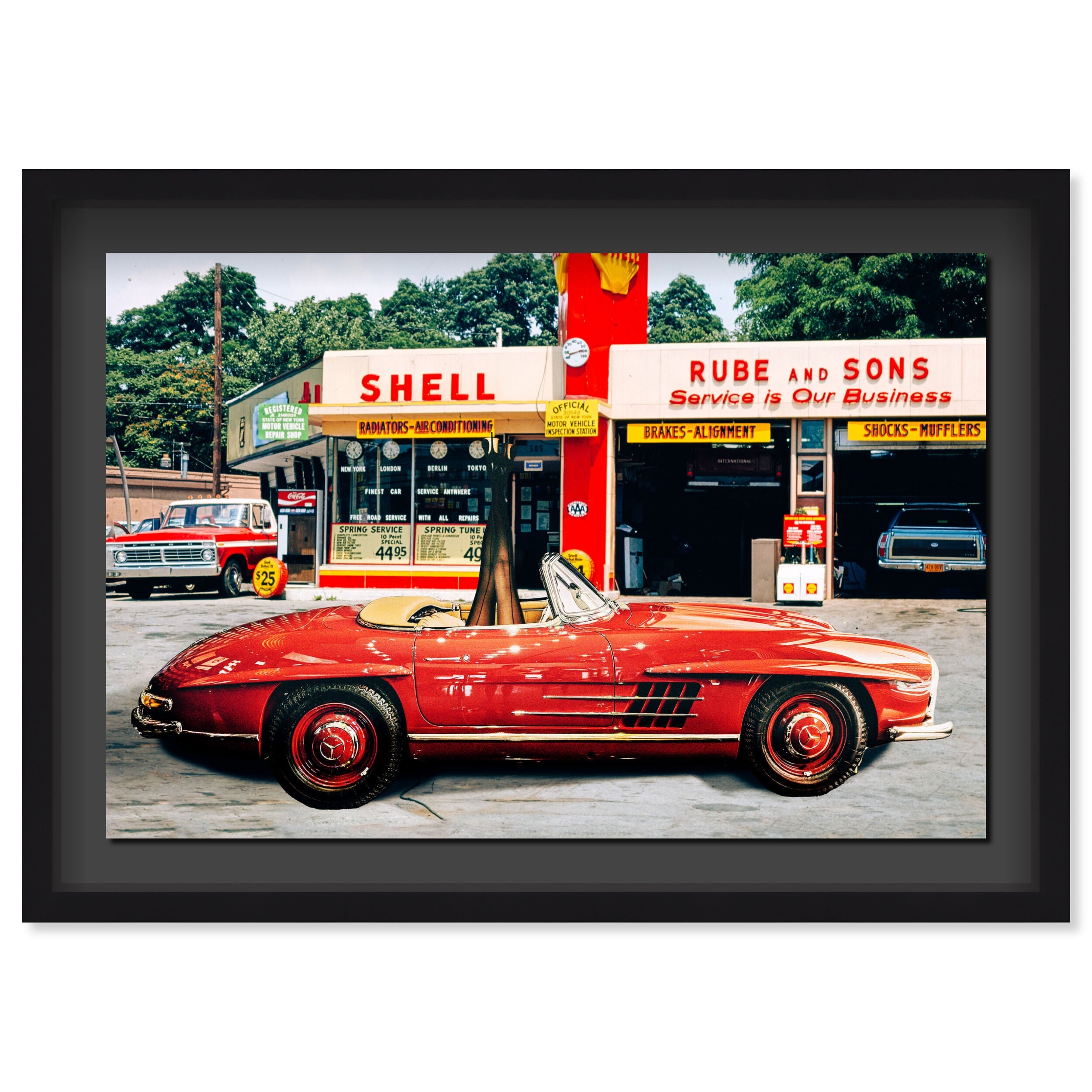 Legs Up 70s - Displayed in a shadowbox