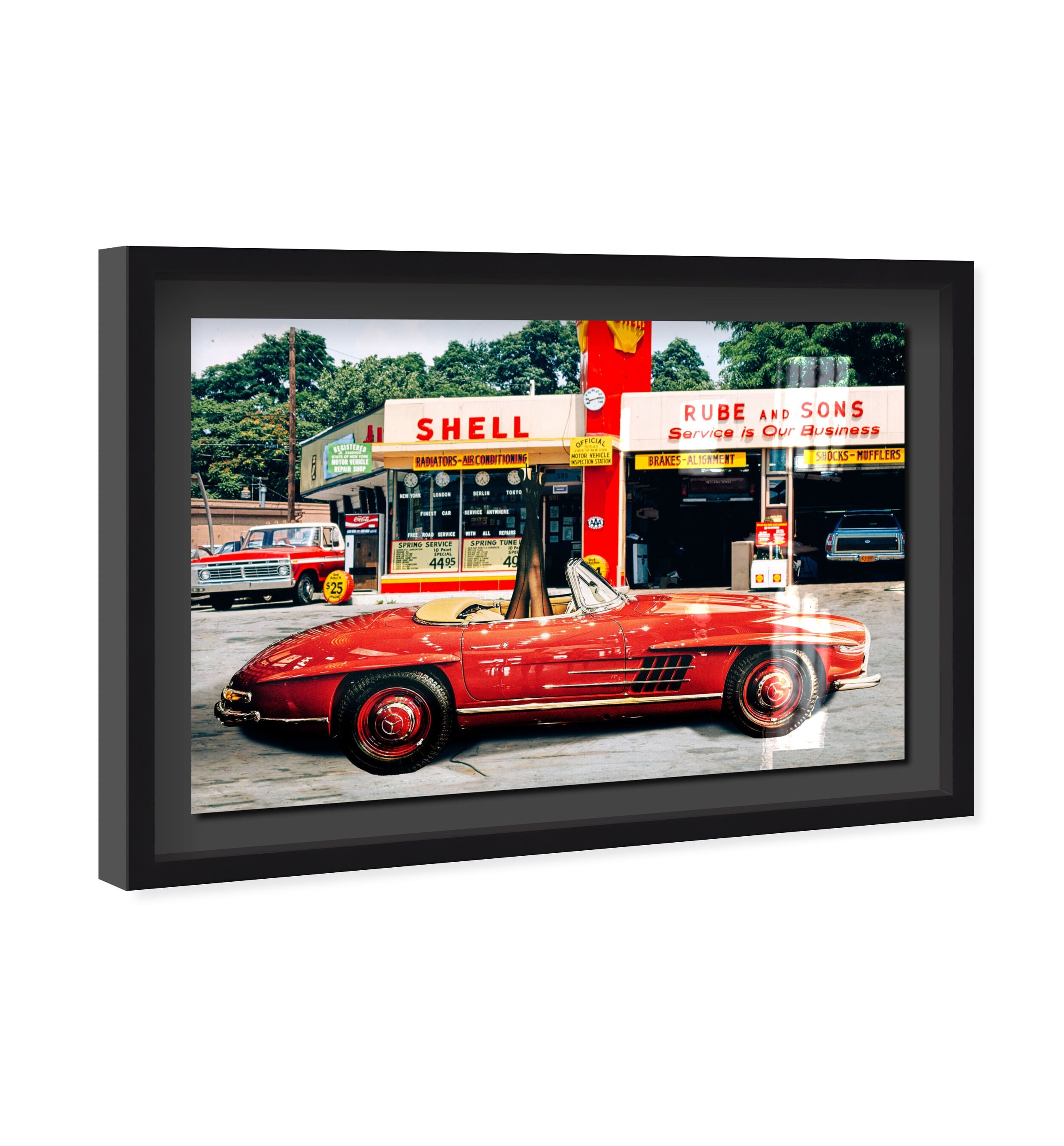 Legs Up 70s - Displayed in a shadowbox