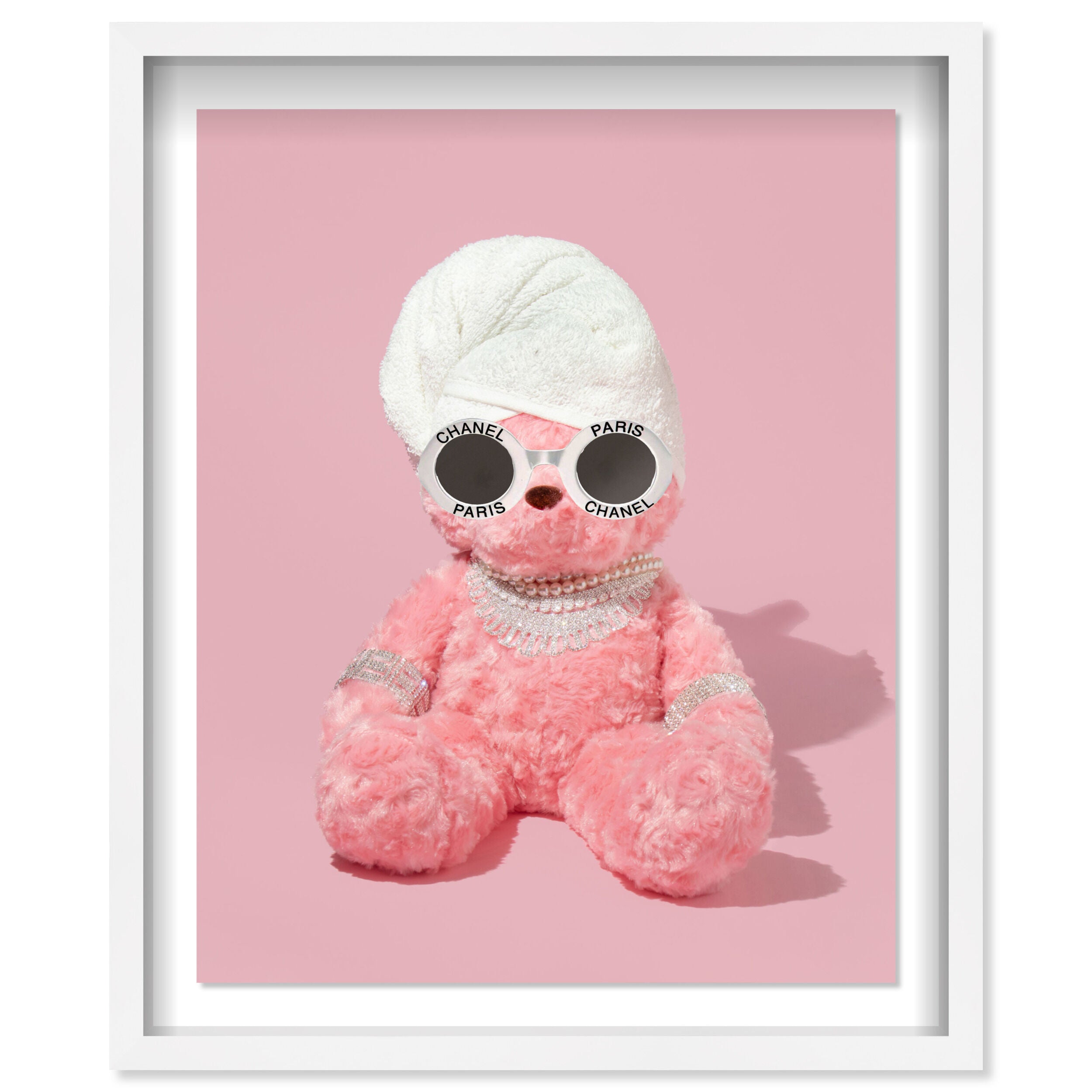 Teddy The Bae Pink - Displayed in a shadowbox Secondary image