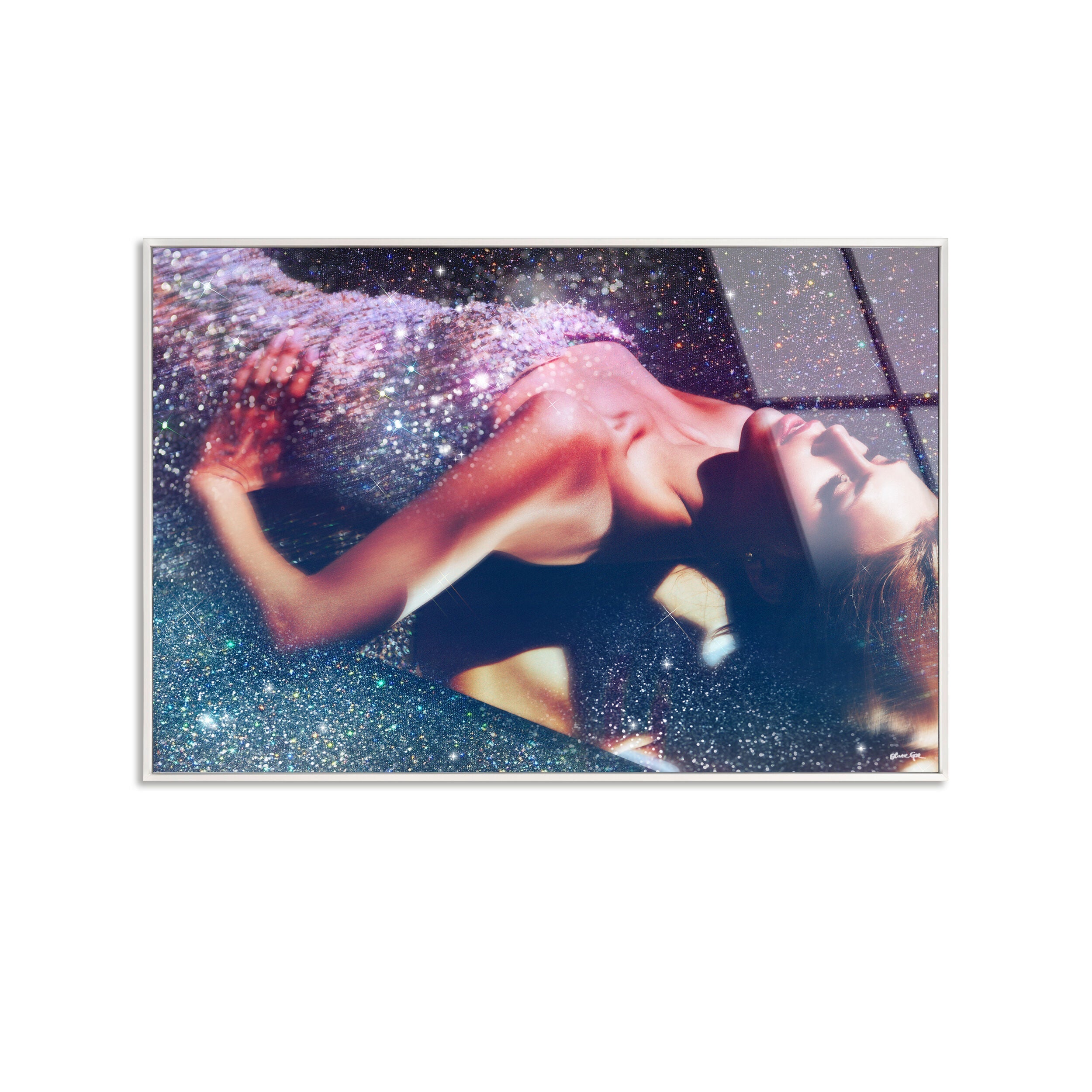 Sunbathe in Disco - Framed Acrylic Art Main image