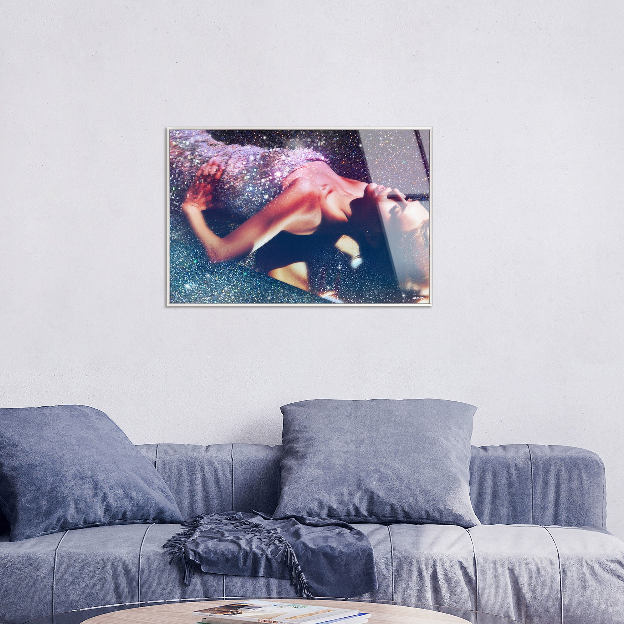 Sunbathe in Disco - Framed Acrylic Art