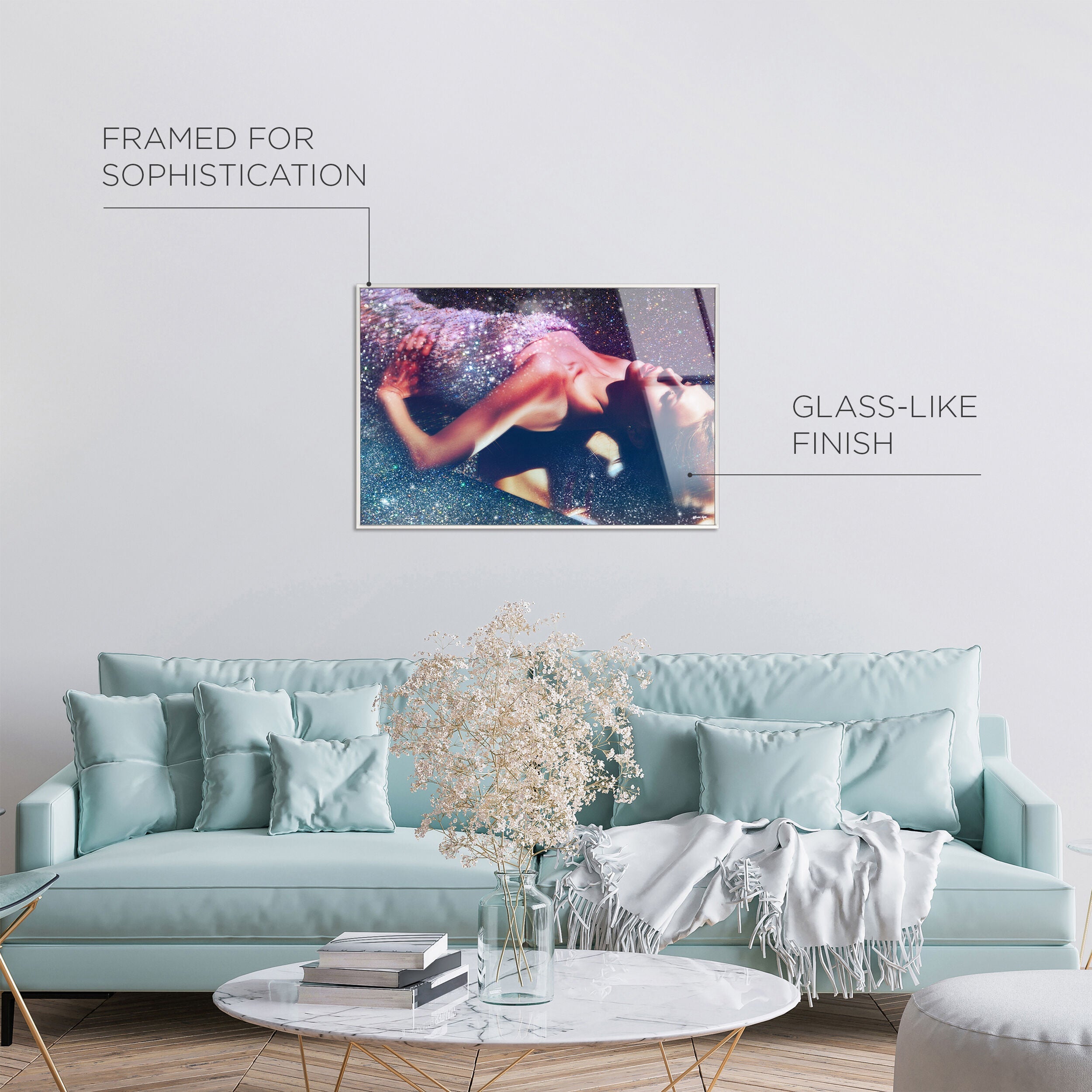 Sunbathe in Disco - Framed Acrylic Art