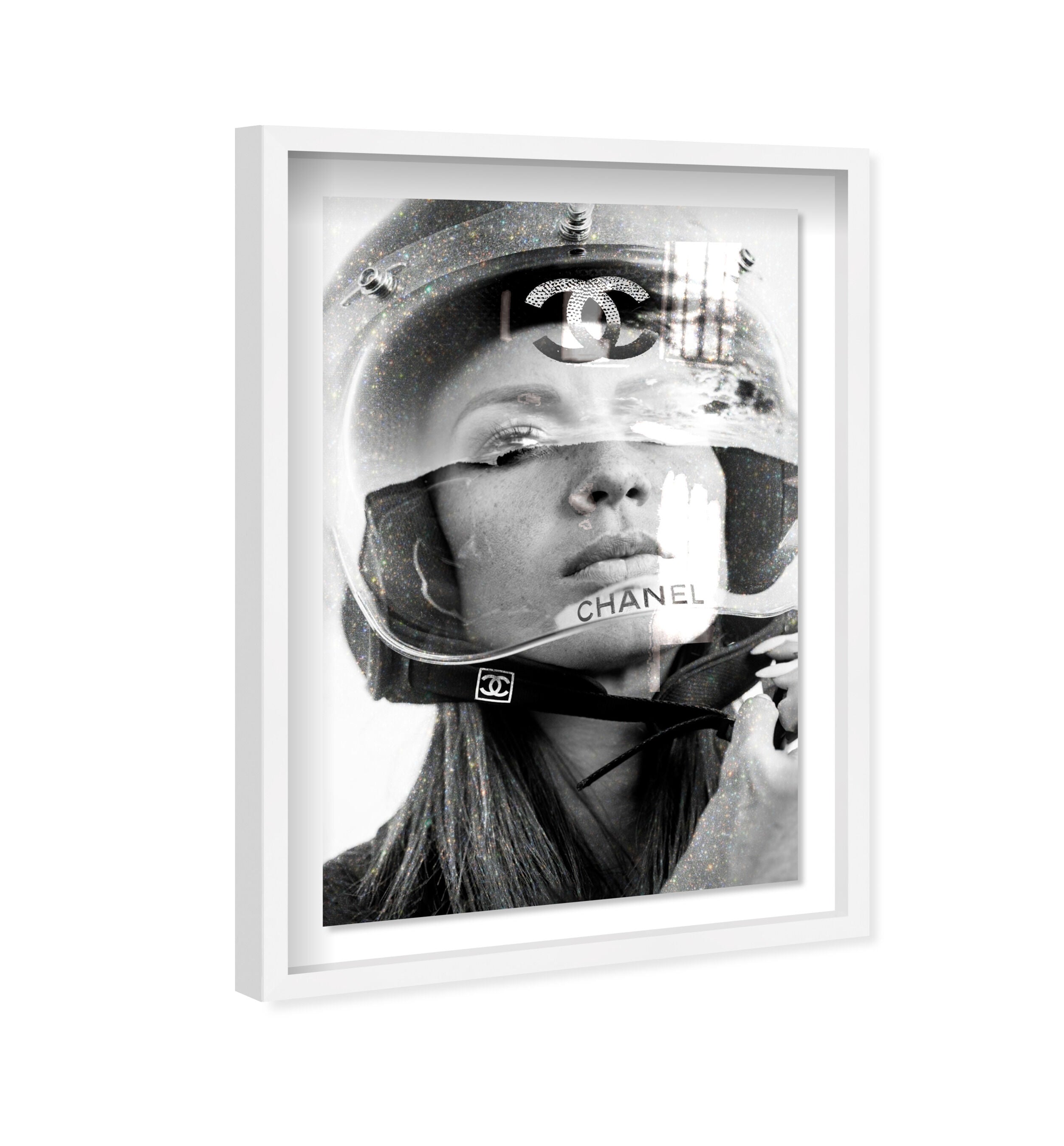 Motogirl - Displayed in a shadowbox