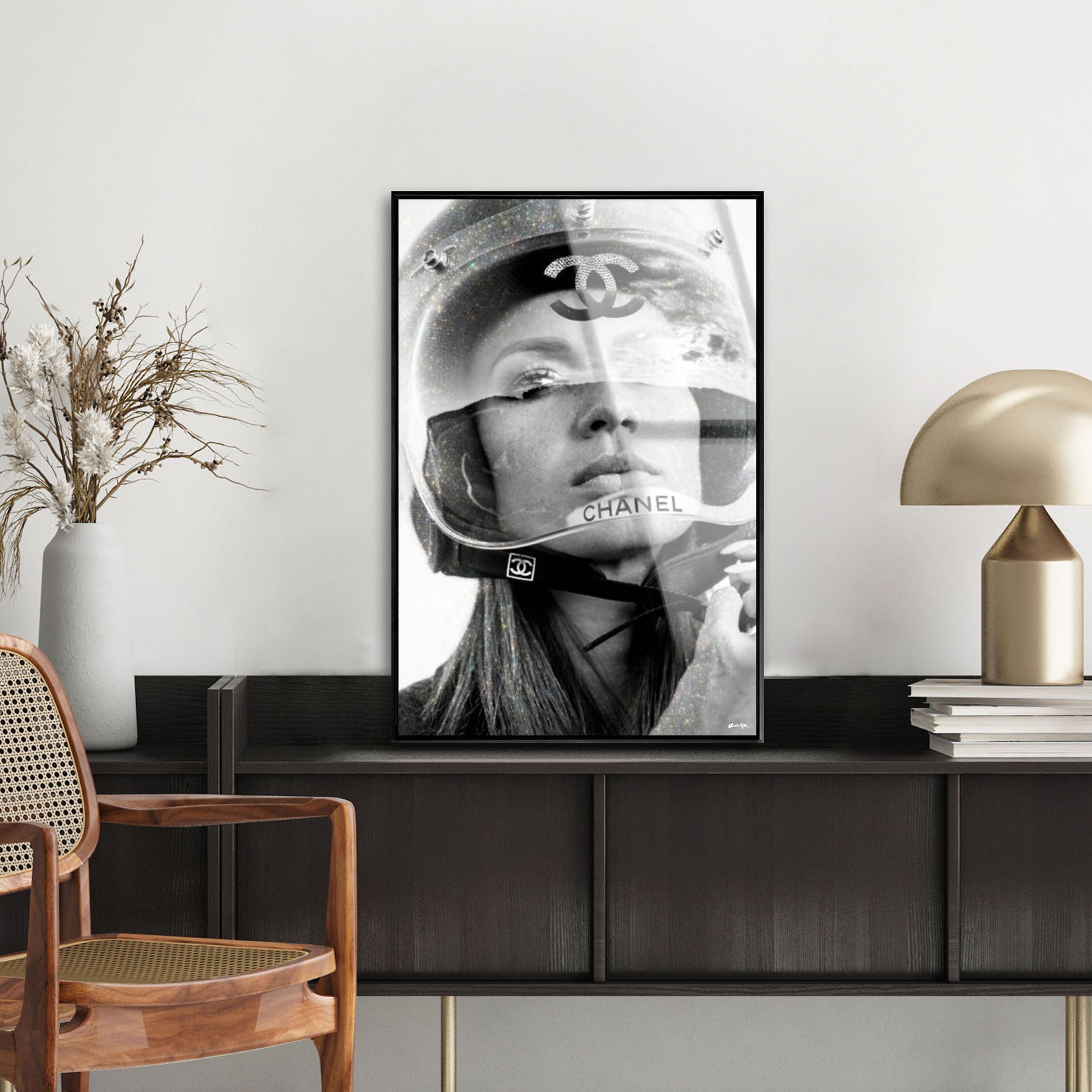 Motogirl - Framed Acrylic Art