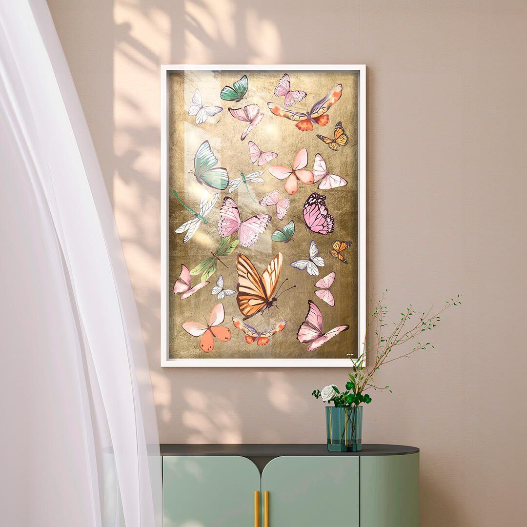 Flying Over Gold - With Hand-Applied Gold Leaf Main image