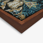 Four Equal Parts Floral - With Hand-Applied Gold Leaf