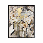 Celestrial Floral- With Hand-Burhsed Gel Coat and Gold Leaf