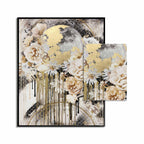 Celestrial Floral- With Hand-Burhsed Gel Coat and Gold Leaf