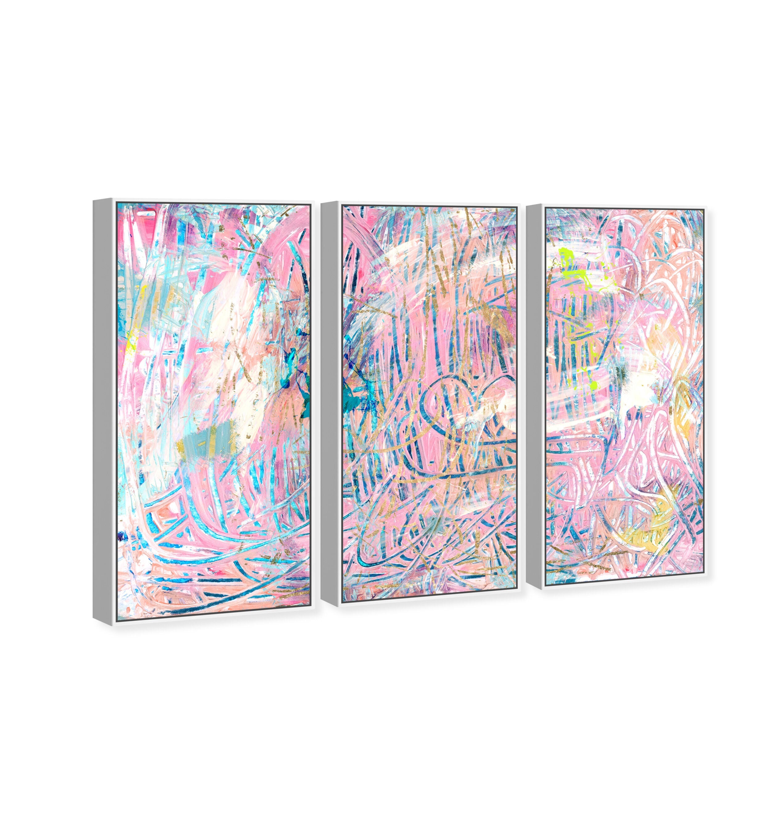 But I Never Quit TRIPTYCH - With hand-applied Heavy Gel Top Coat