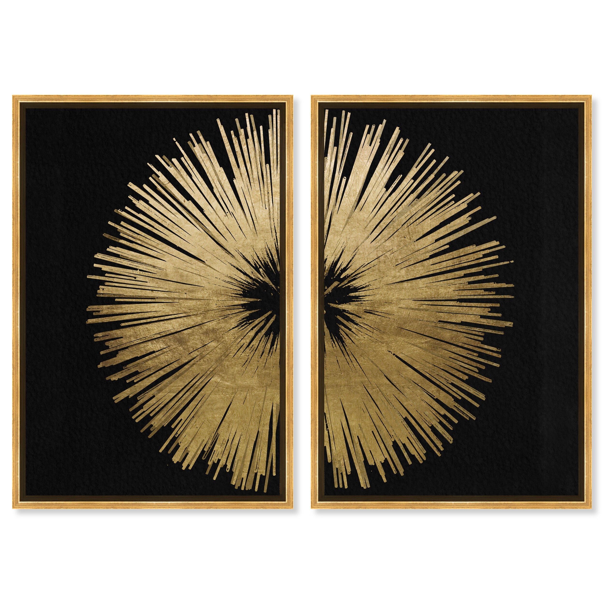 Sunburst Golden Night DIPTYCH - Displayed in a Floating Frame Secondary image