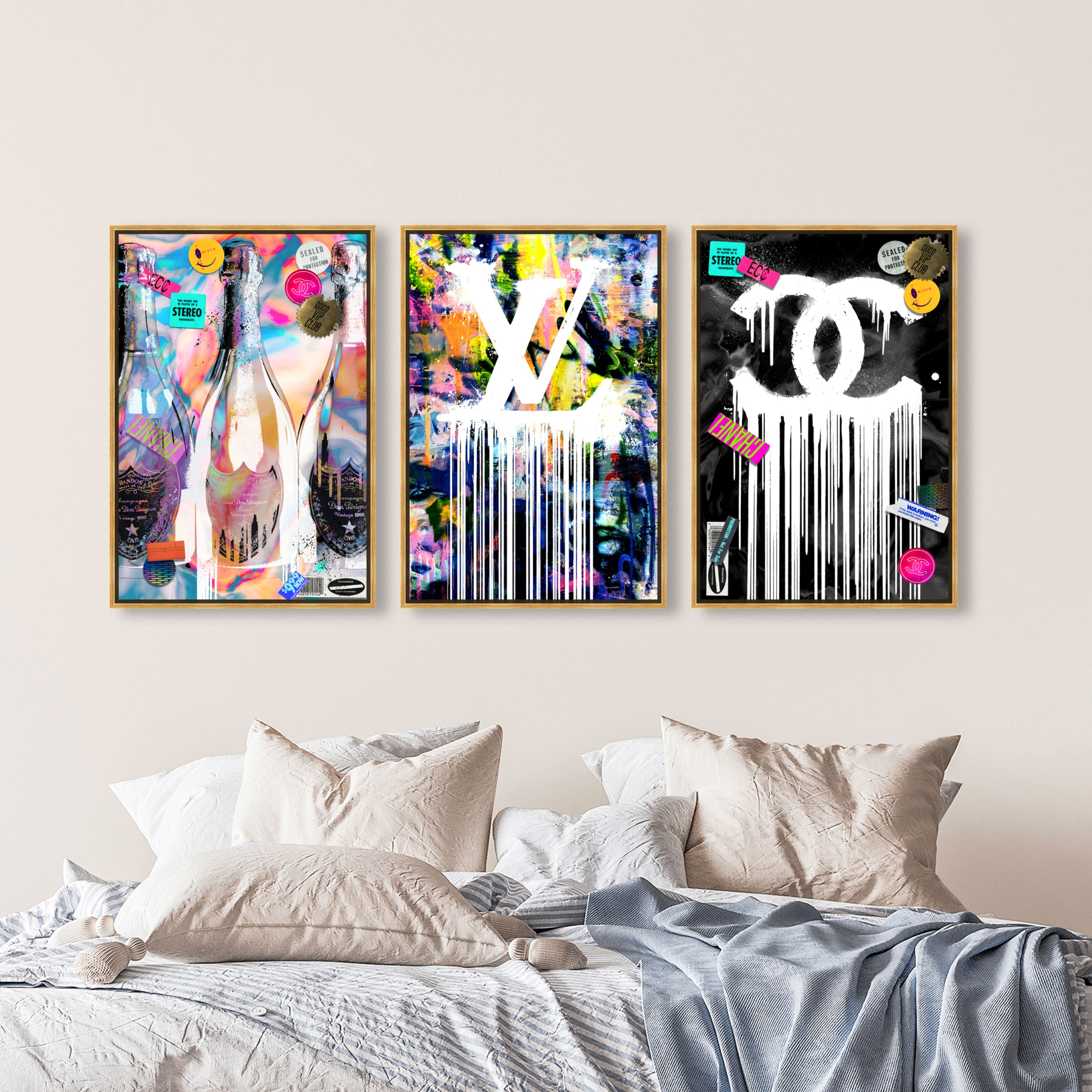 Dripping Stencil Holo SET - Displayed in a Floating Frame Main image