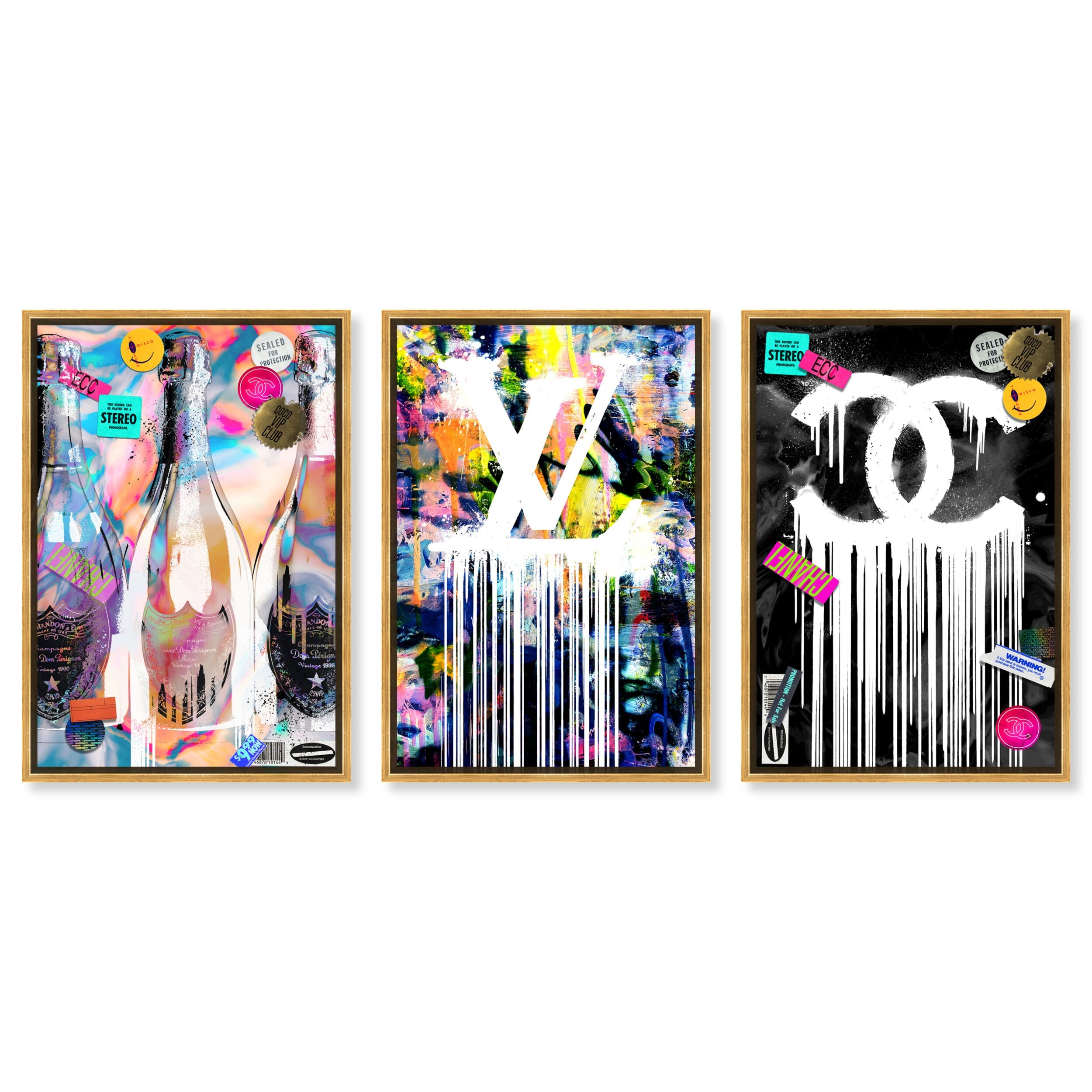 Dripping Stencil Holo SET - Displayed in a Floating Frame Secondary image
