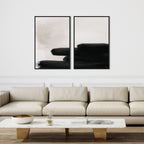 Degrade en Negro DIPTYCH - With hand-applied Heavy Gel Top Coat