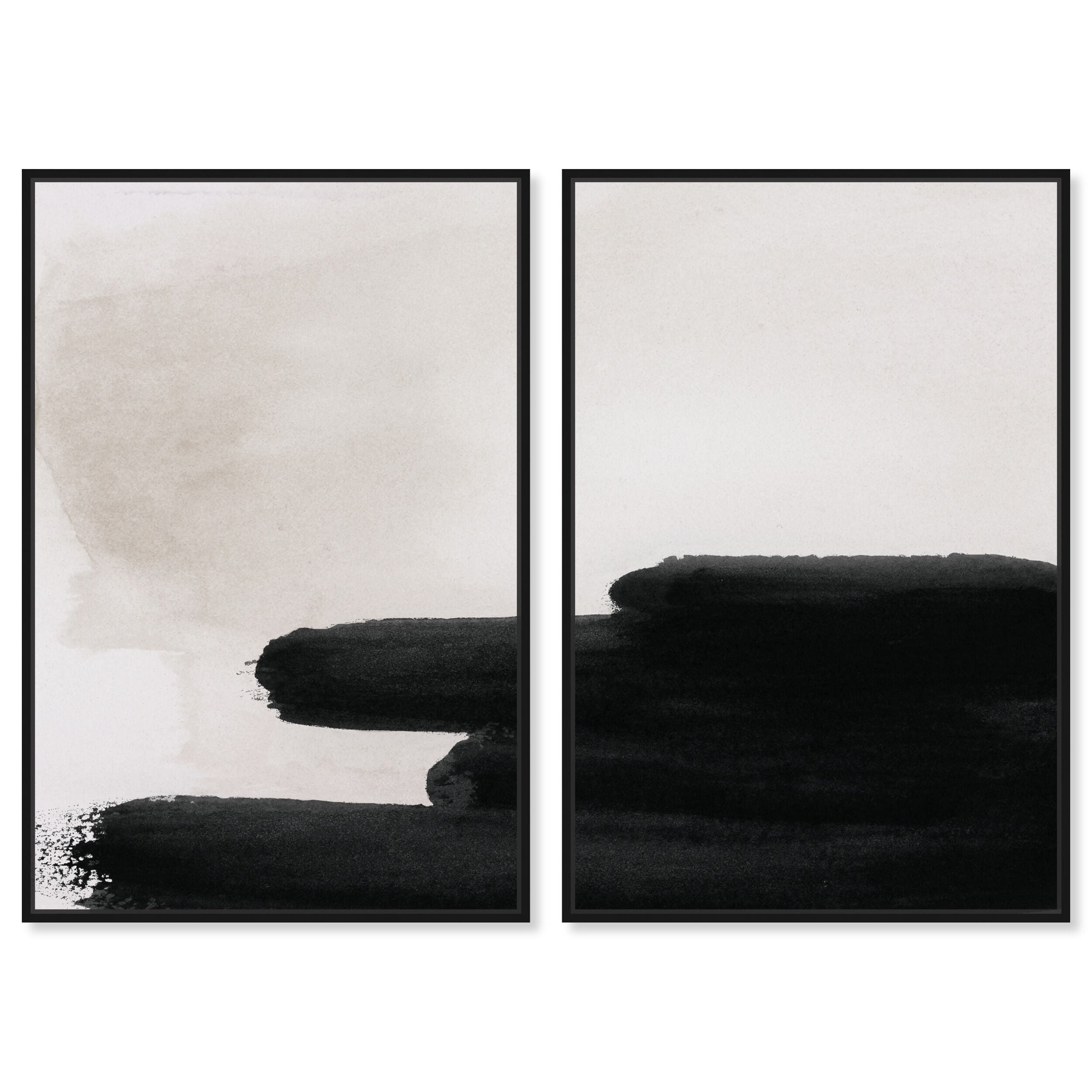Degrade en Negro DIPTYCH - With hand-applied Heavy Gel Top Coat Secondary image