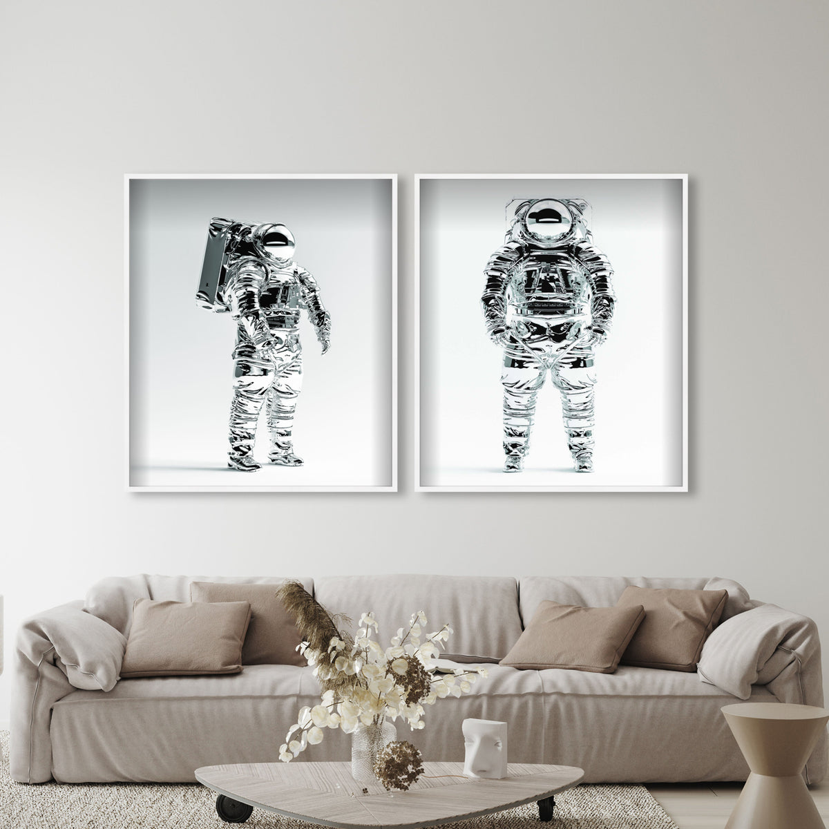 ASTROMAN SET - Displayed in a shadowbox Main image