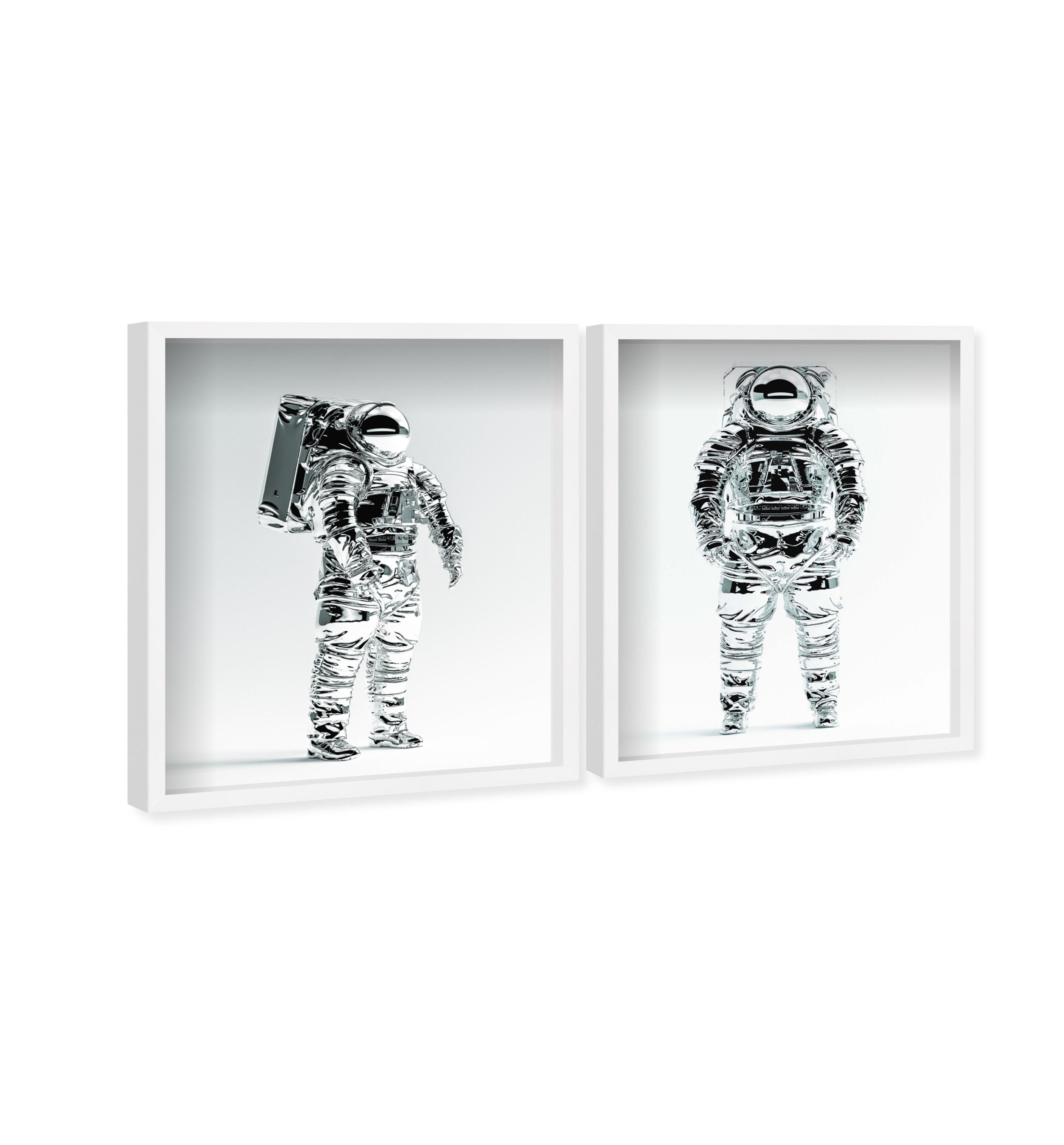 ASTROMAN SET - Displayed in a shadowbox