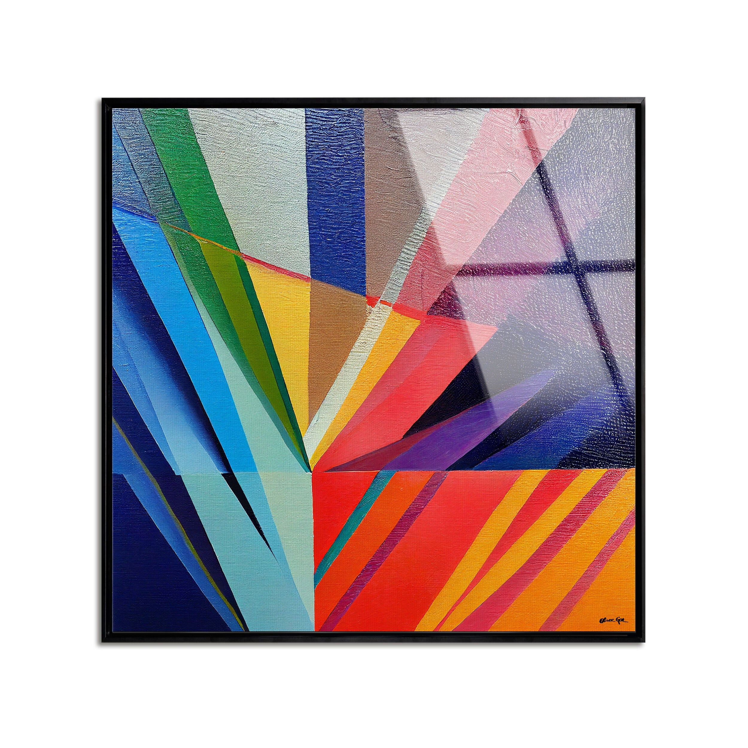 Tied Geos - Framed Acrylic Art Main image