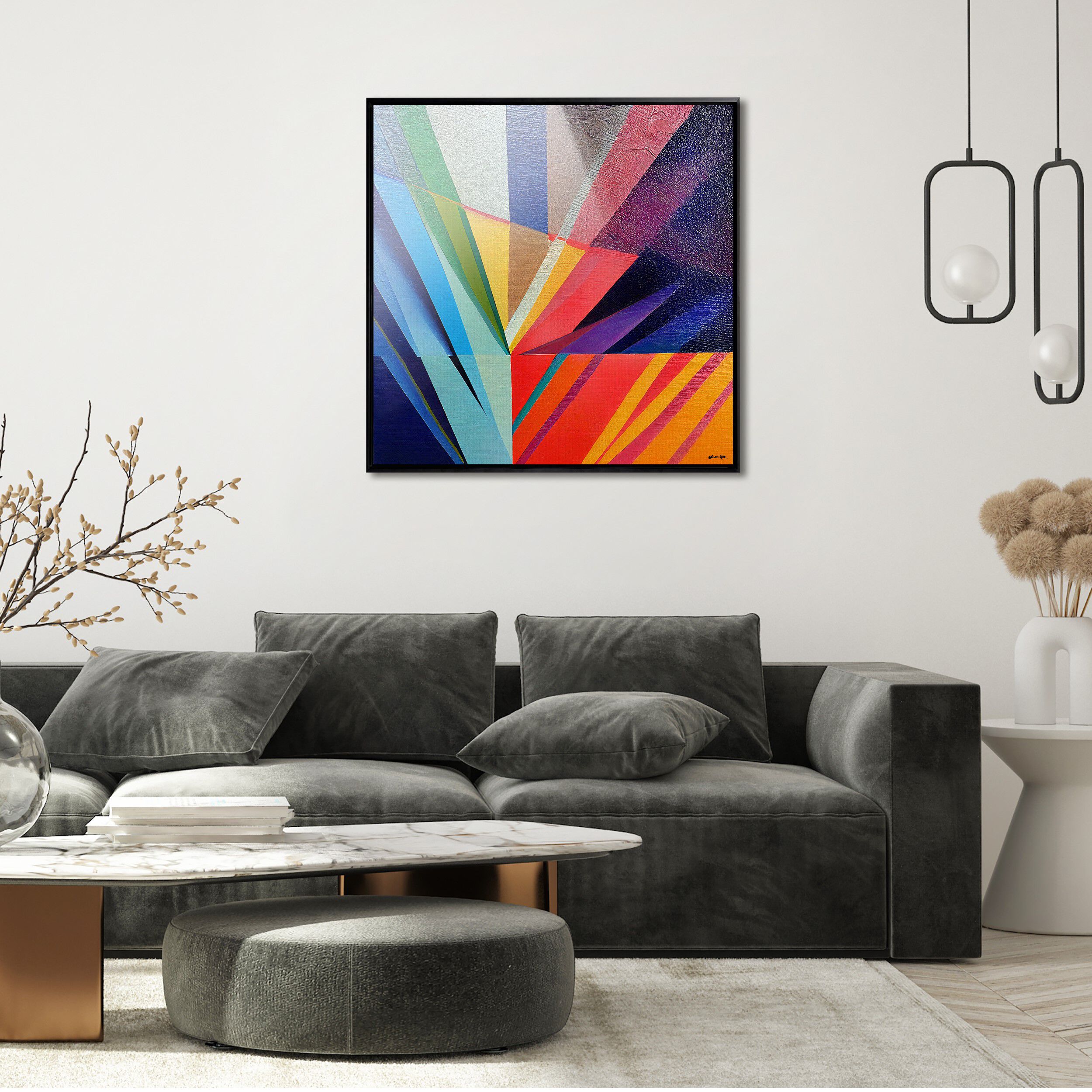 Tied Geos - Framed Acrylic Art Secondary image