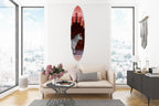 Zebras Apartment is Coral Pink - Decorative Acrylic Surfboard