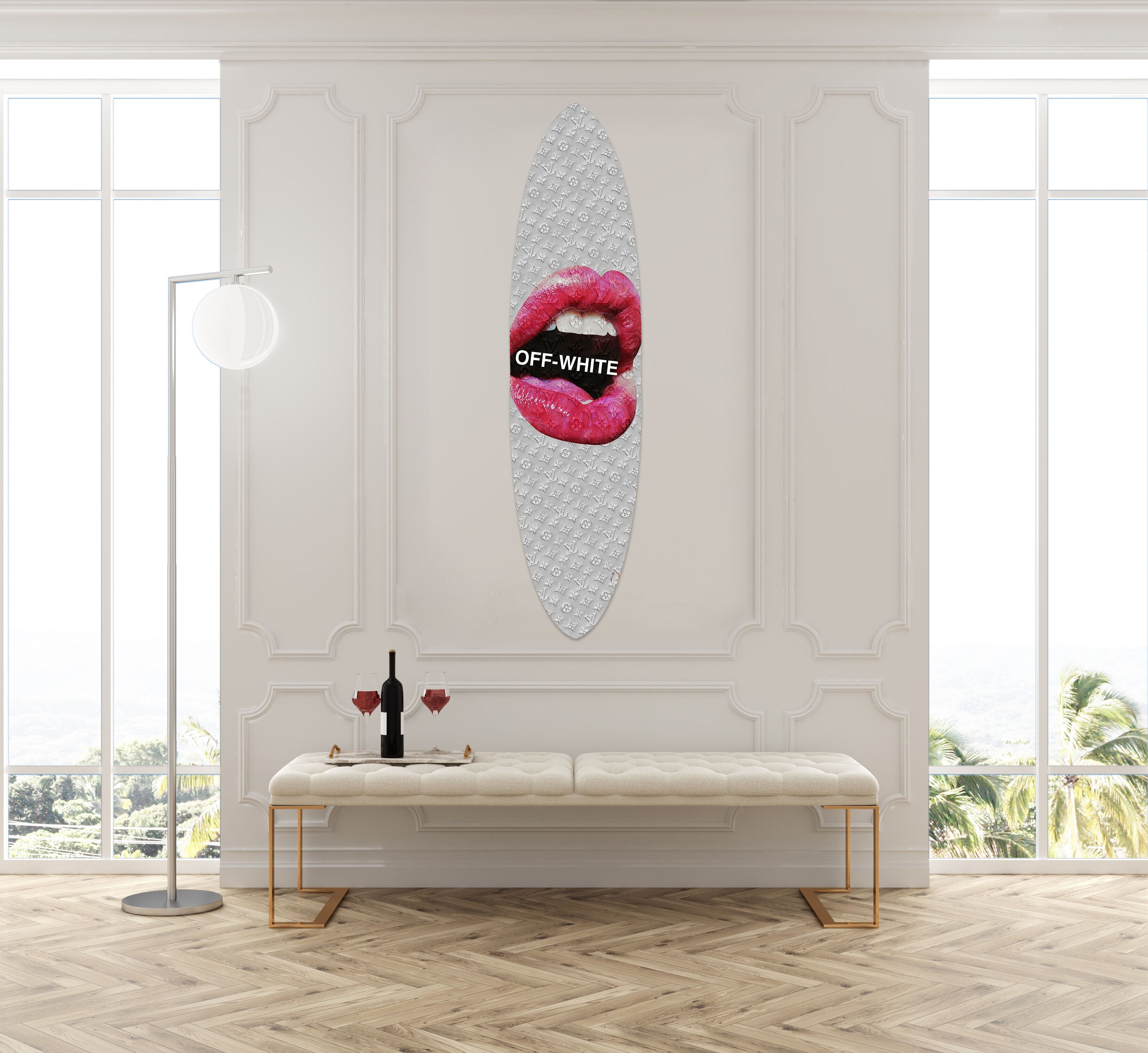 OFF Lips - Decorative Acrylic Surfboard