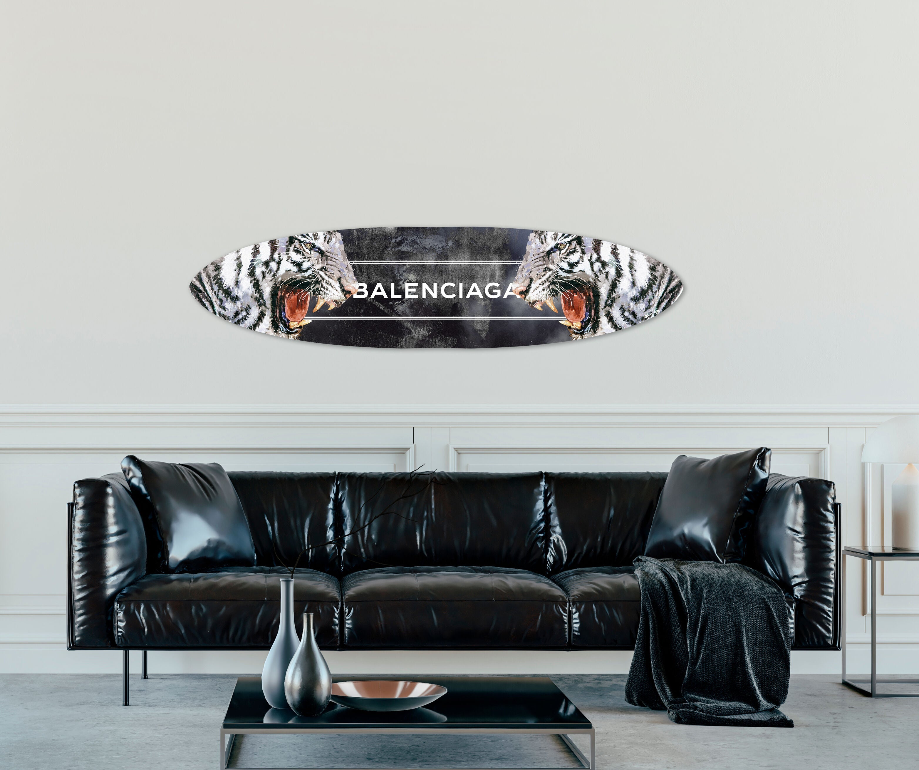 Tiger Effect - Decorative Acrylic Surfboard Main image