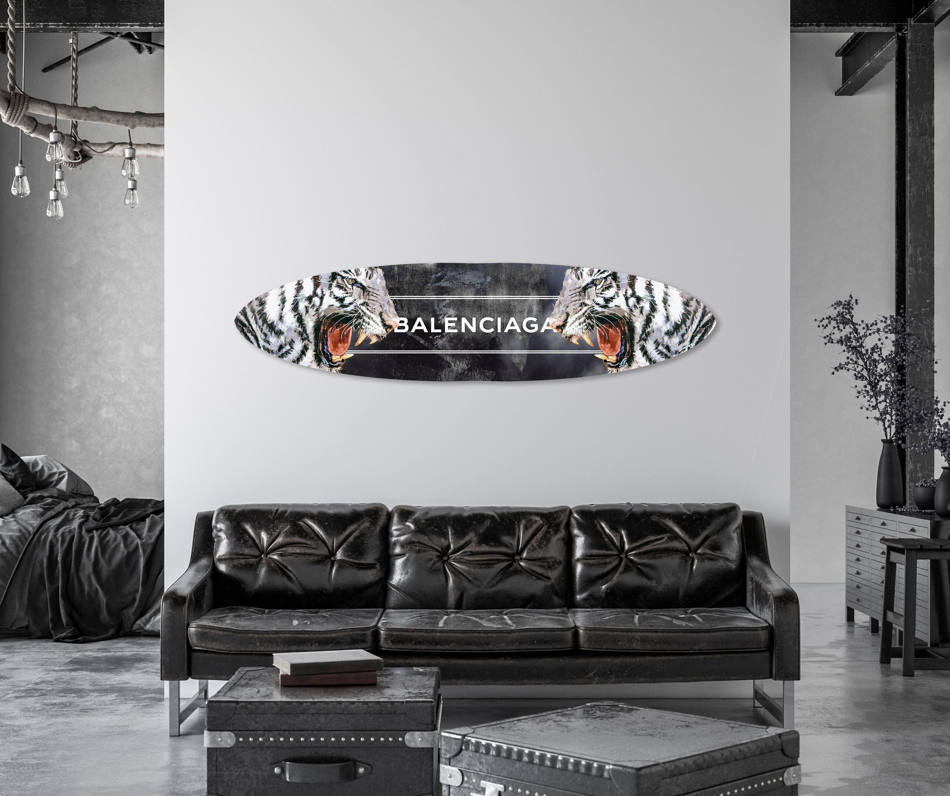 Tiger Effect - Decorative Acrylic Surfboard