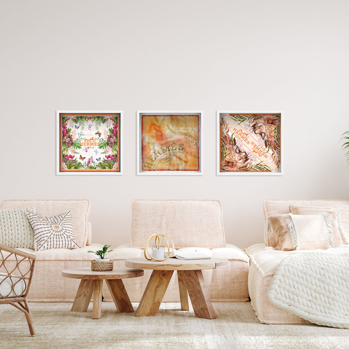 Cubed World Set of 3 - Displayed in a Shadowbox Main image