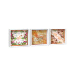 Cubed World Set of 3 - Displayed in a Shadowbox