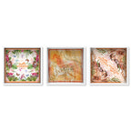 Cubed World Set of 3 - Displayed in a Shadowbox