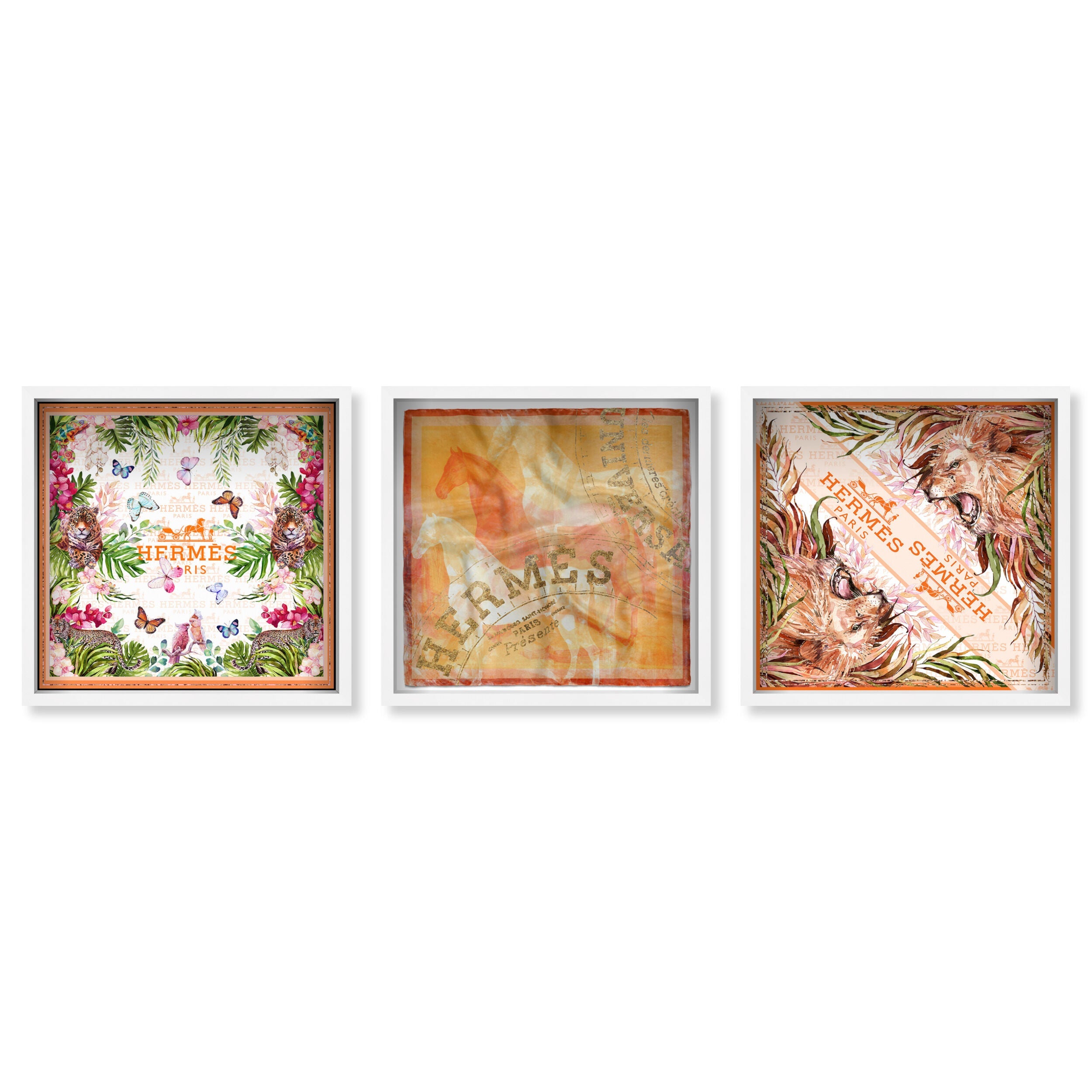 Cubed World Set of 3 - Displayed in a Shadowbox