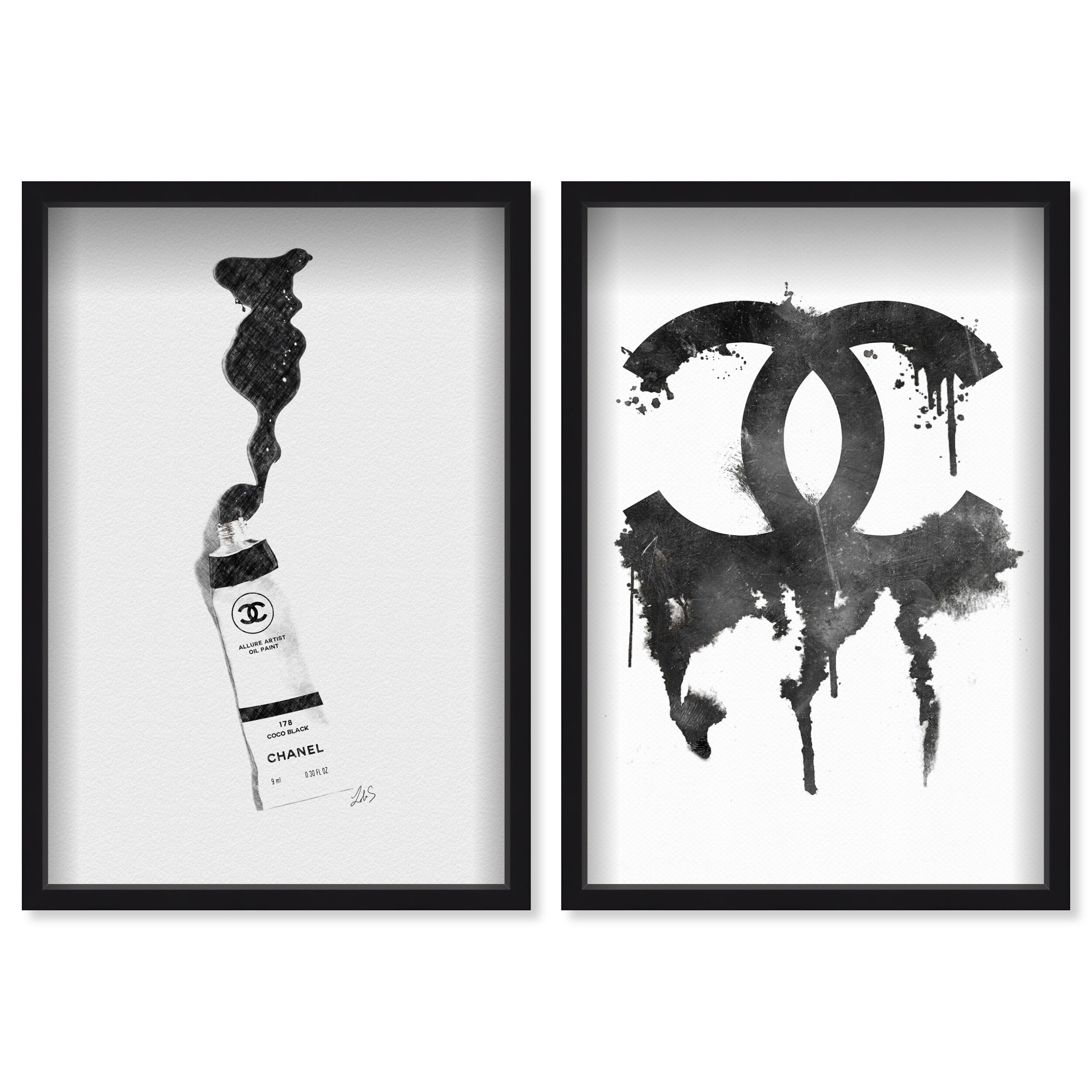 Paint and Oils Set of 2 - Displayed in a Shadowbox