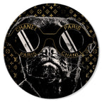 Fashion Noir Frenchie - Round Acrylic Art