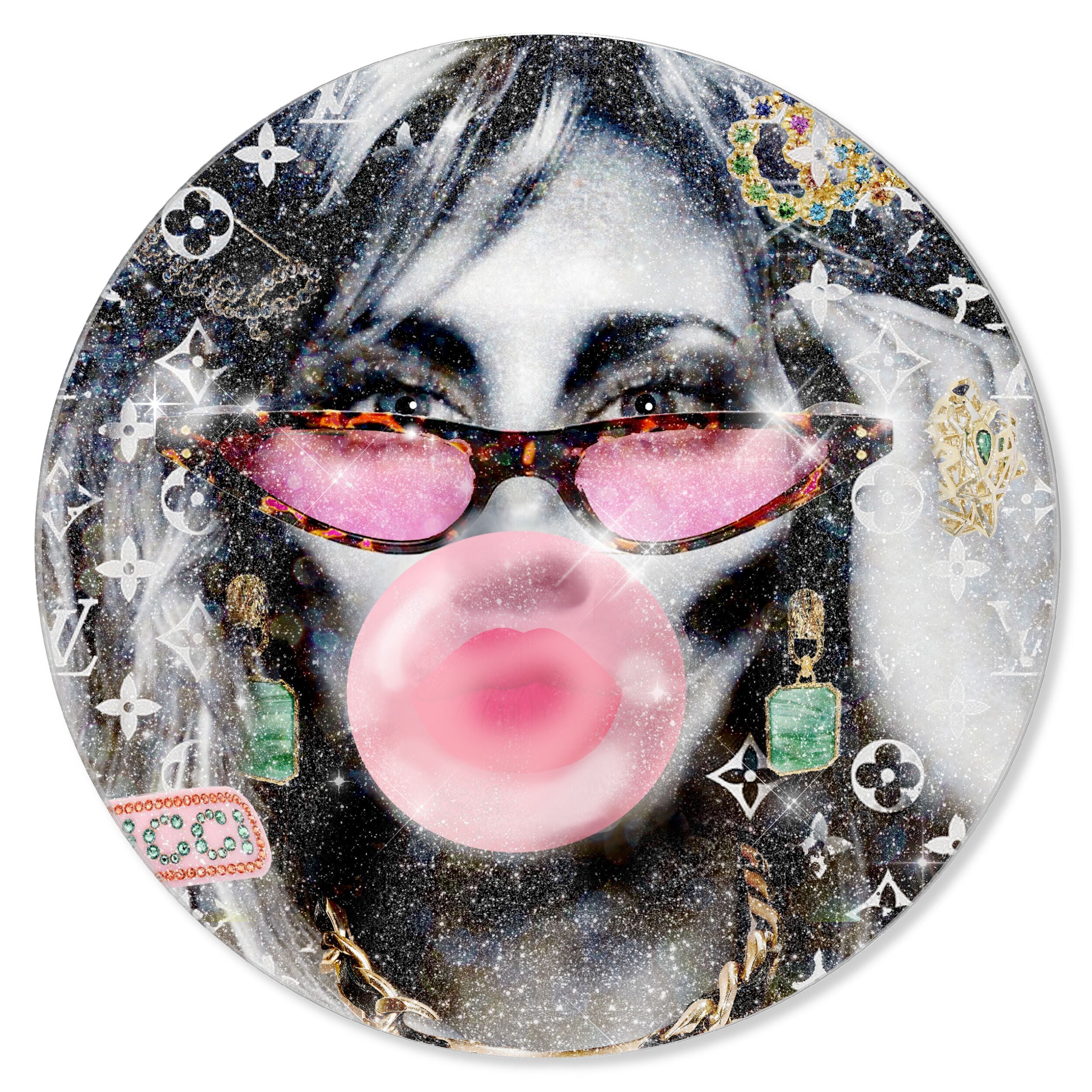 Always such a good girl - Round Acrylic Art