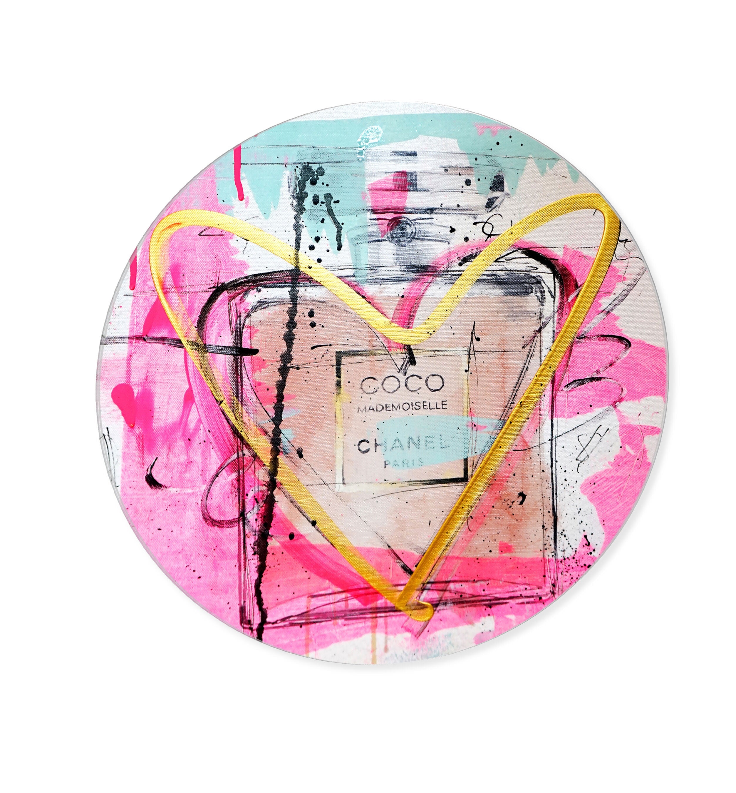 Mademoiselle Remix - Round Acrylic Art