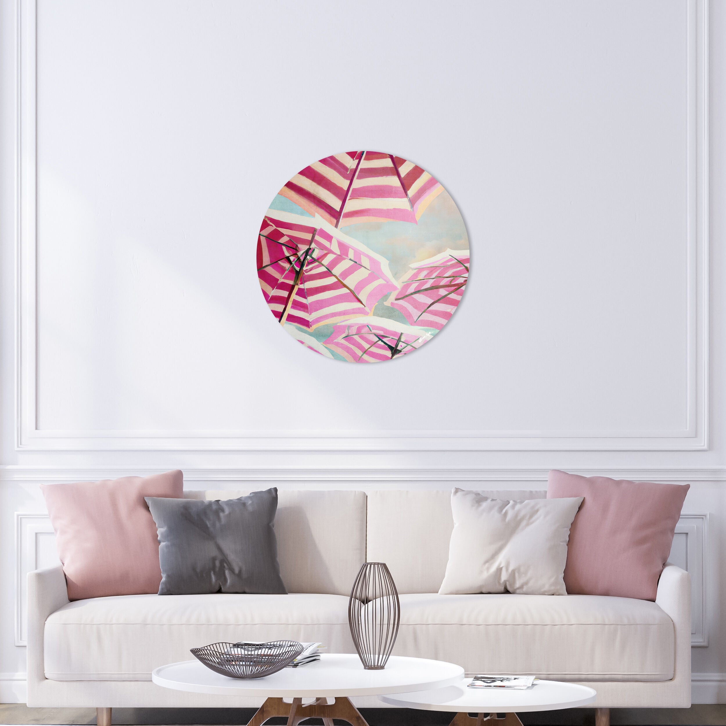 Playa Parasols - Round Acrylic Art Main image
