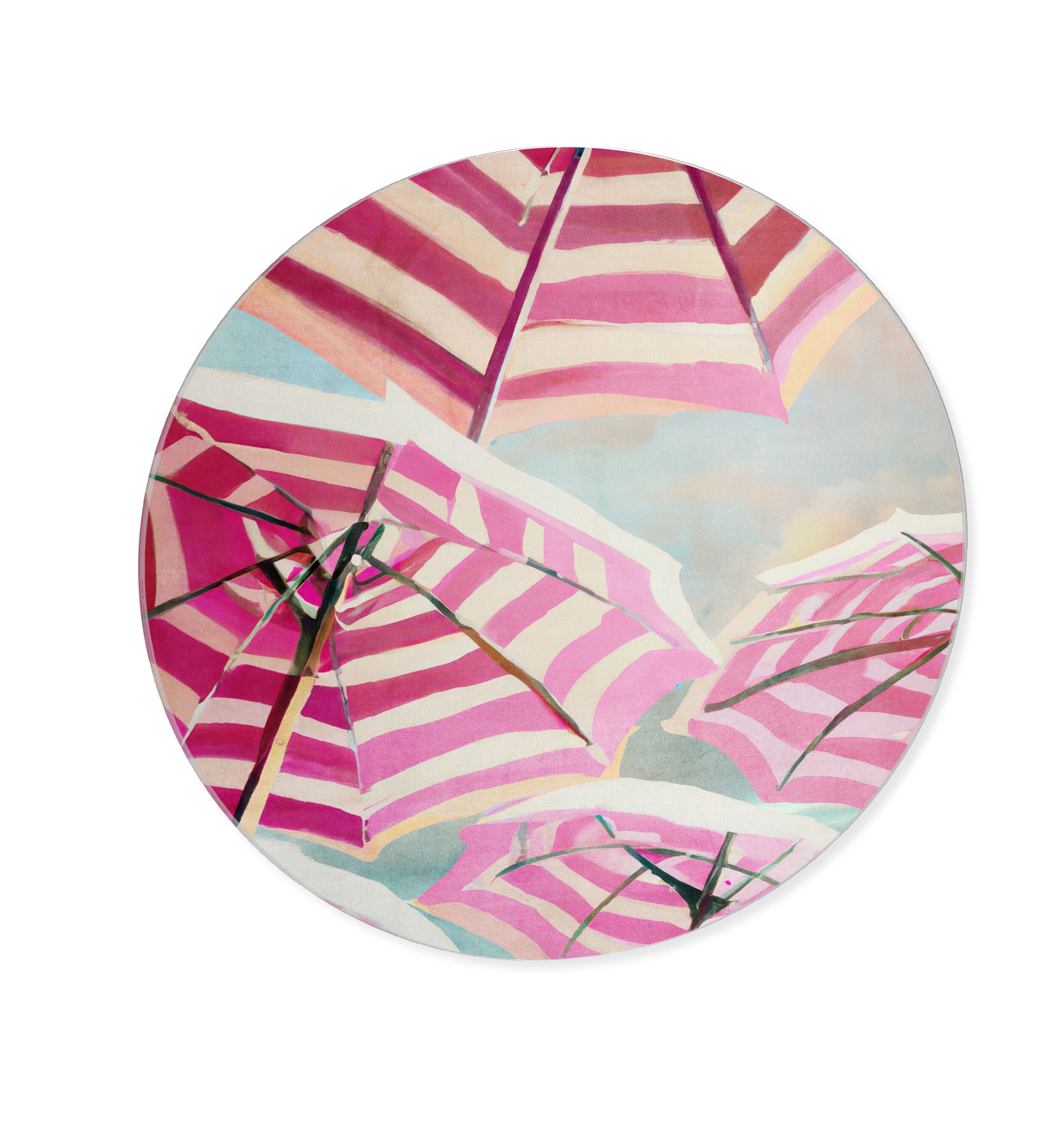 Playa Parasols - Round Acrylic Art Secondary image
