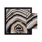 Noir Adore Geode- With Hand-Applied Gold Glitter