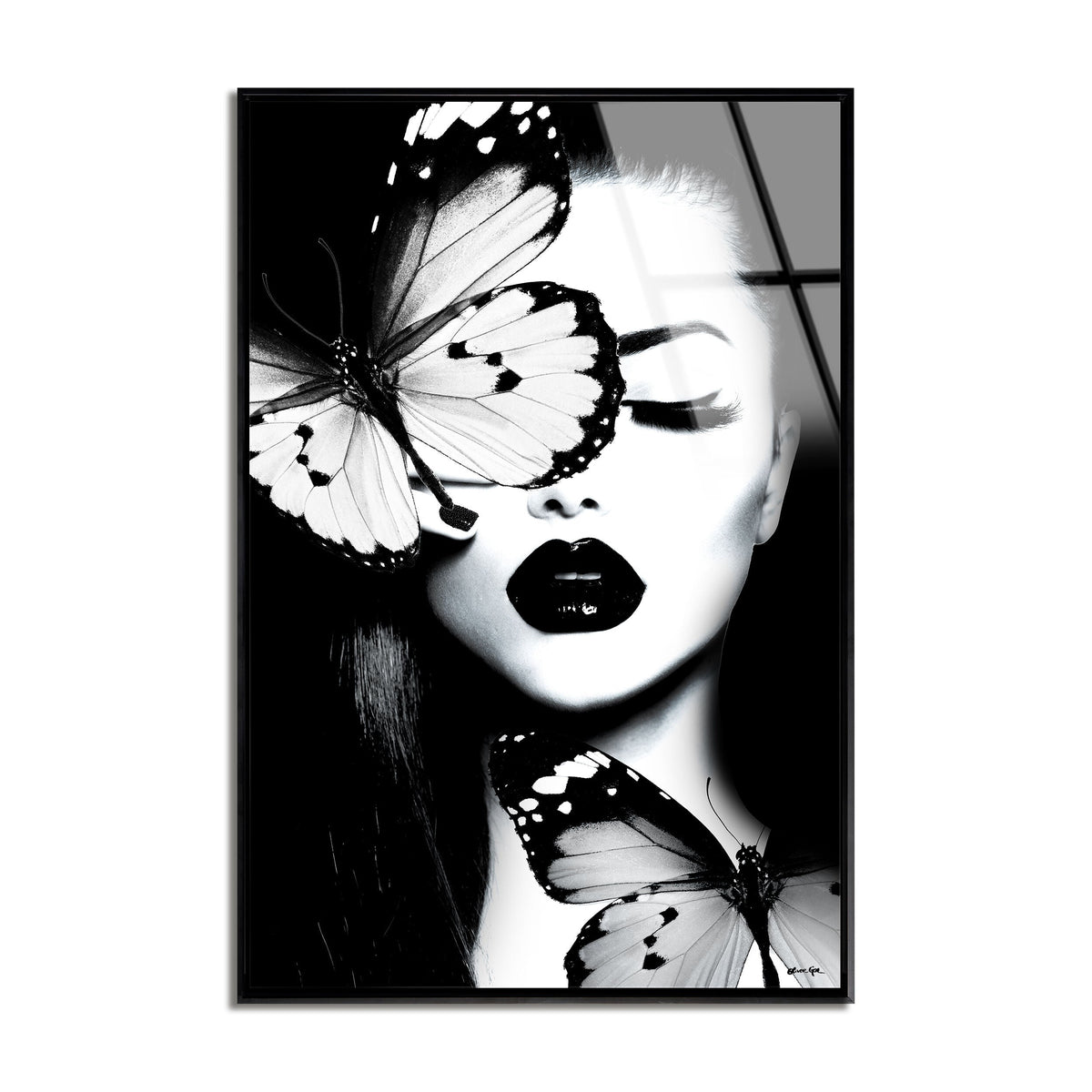 Dutchess of The Butterflies - Framed Acrylic Art Main image