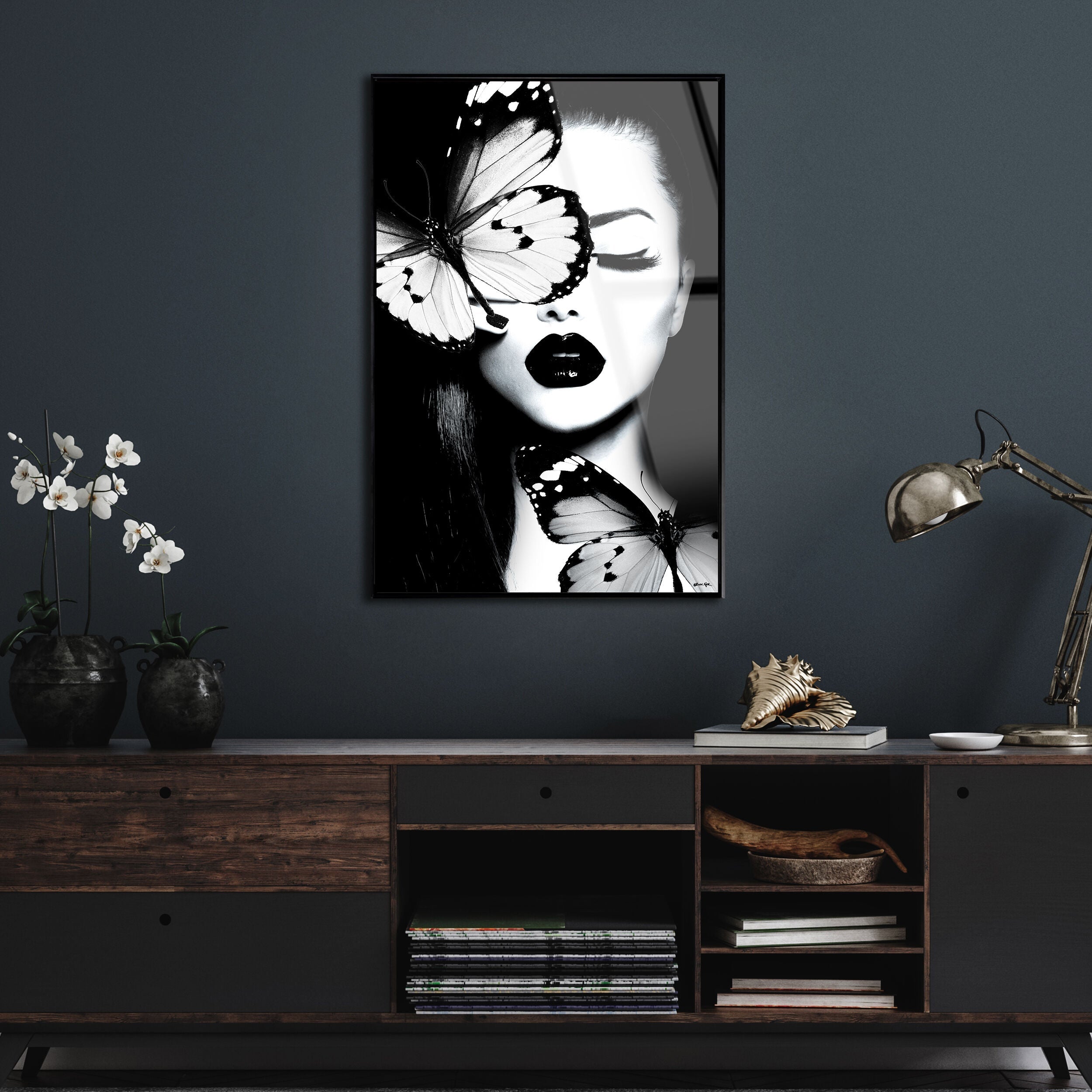 Dutchess of The Butterflies - Framed Acrylic Art Secondary image