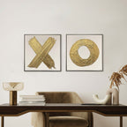 Love XO Set of 2- With Hand-laid Plaster and Acrylic Paint