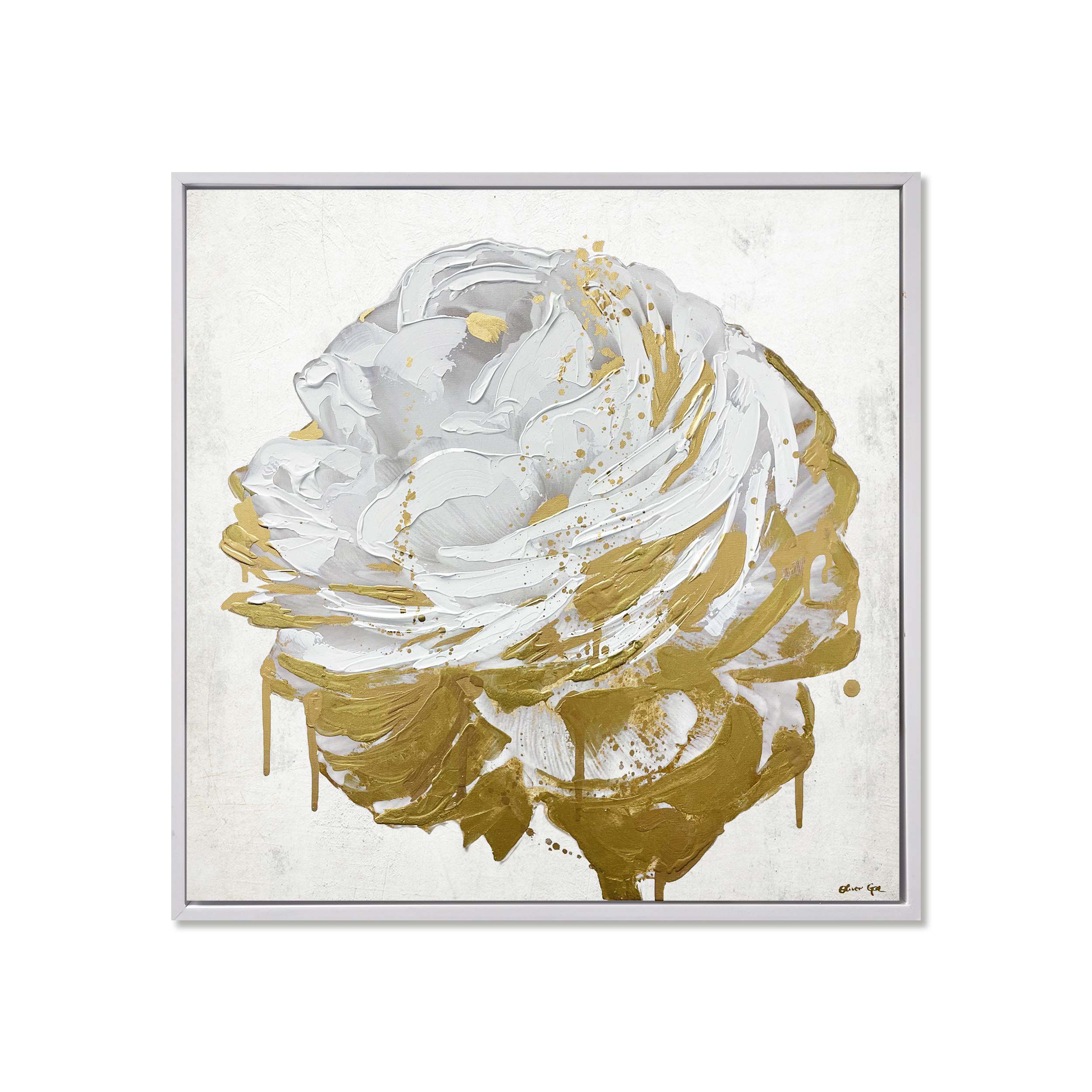 Gilded Floral- With Hand-Brushed Gel Coat and Acrylic Paint Brushwork