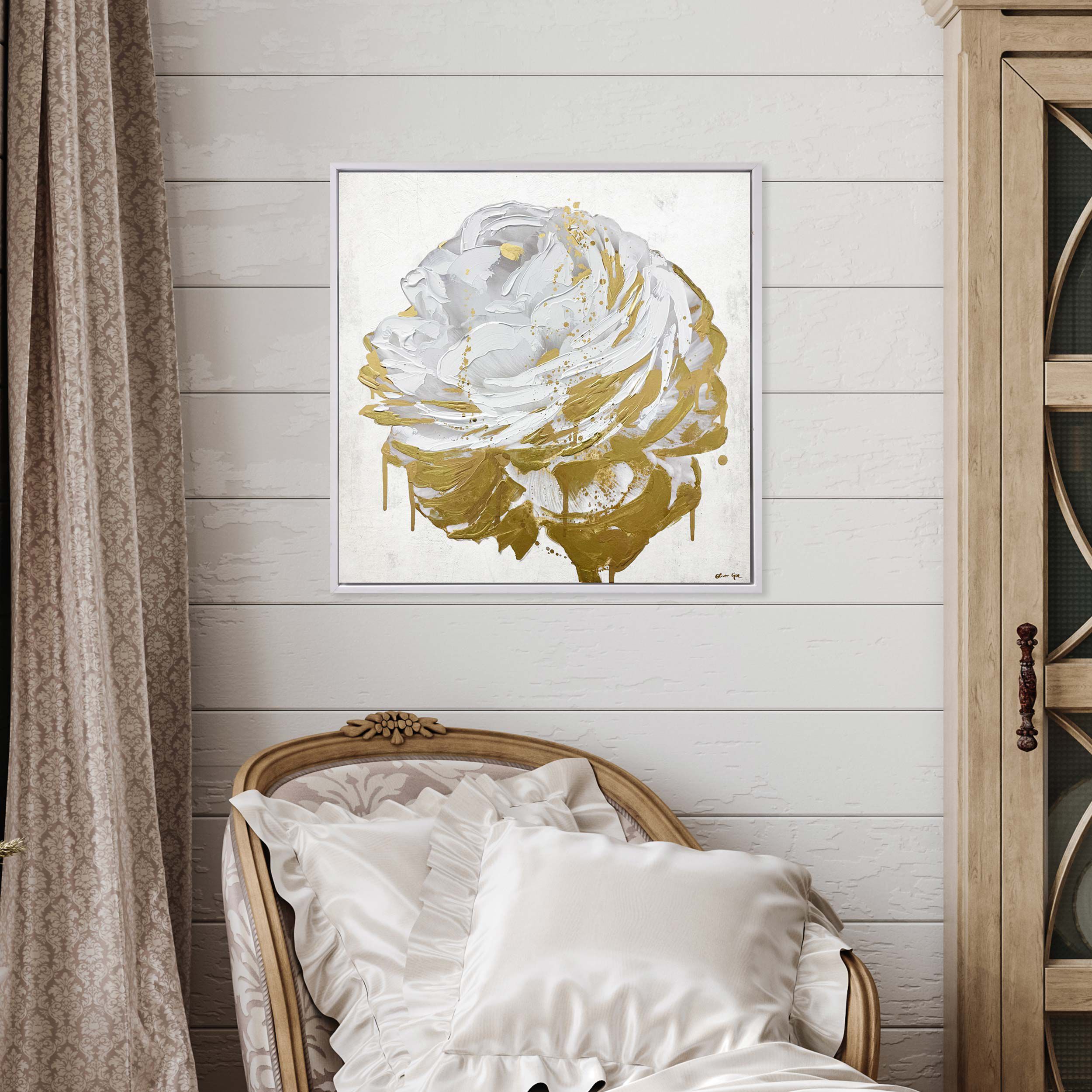Gilded Floral- With Hand-Brushed Gel Coat and Acrylic Paint Brushwork