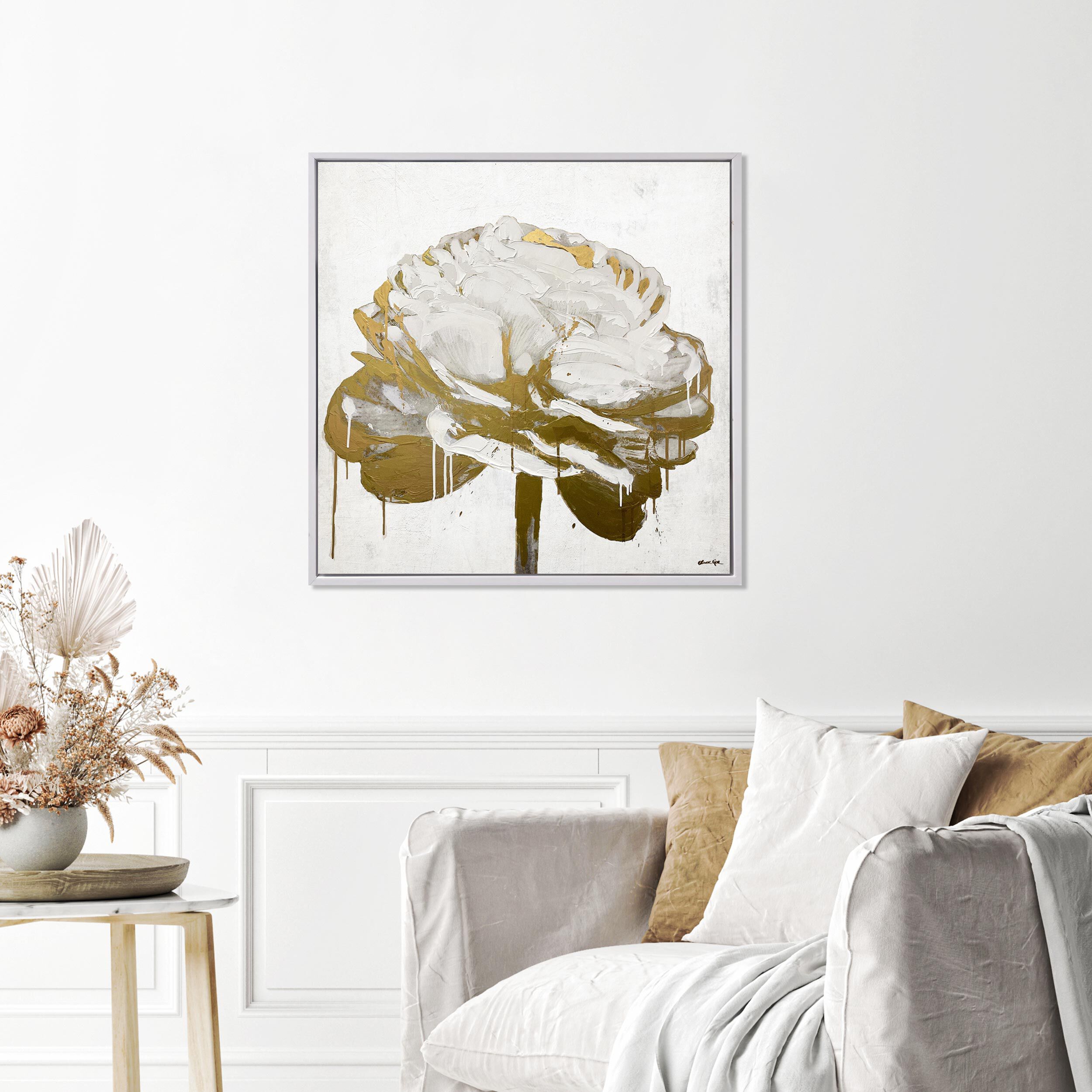Gilded Floral II- With Hand-Brushed Gel Coat and Acrylic Paint Brushwork Main image