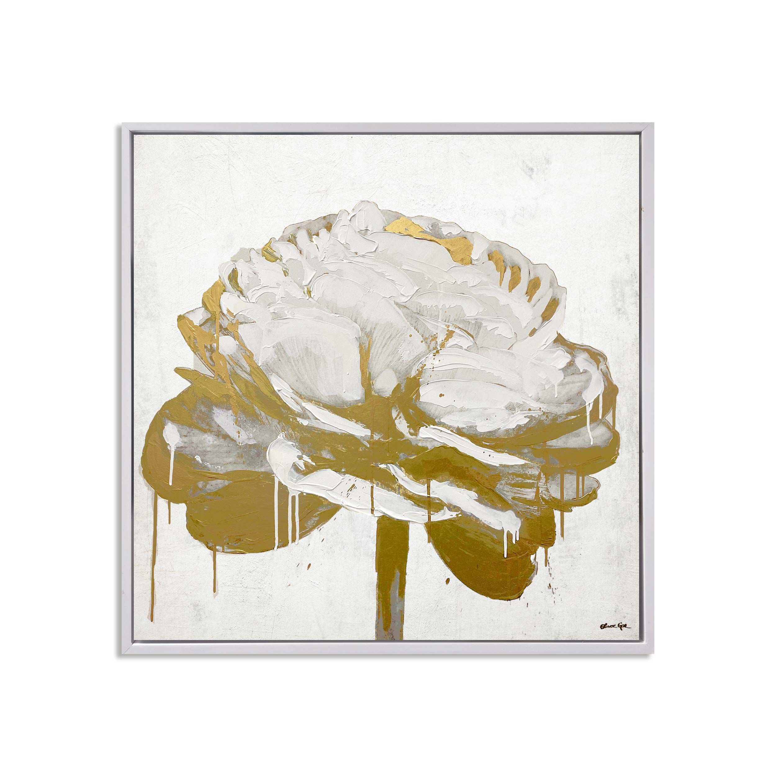 Gilded Floral II- With Hand-Brushed Gel Coat and Acrylic Paint Brushwork Secondary image