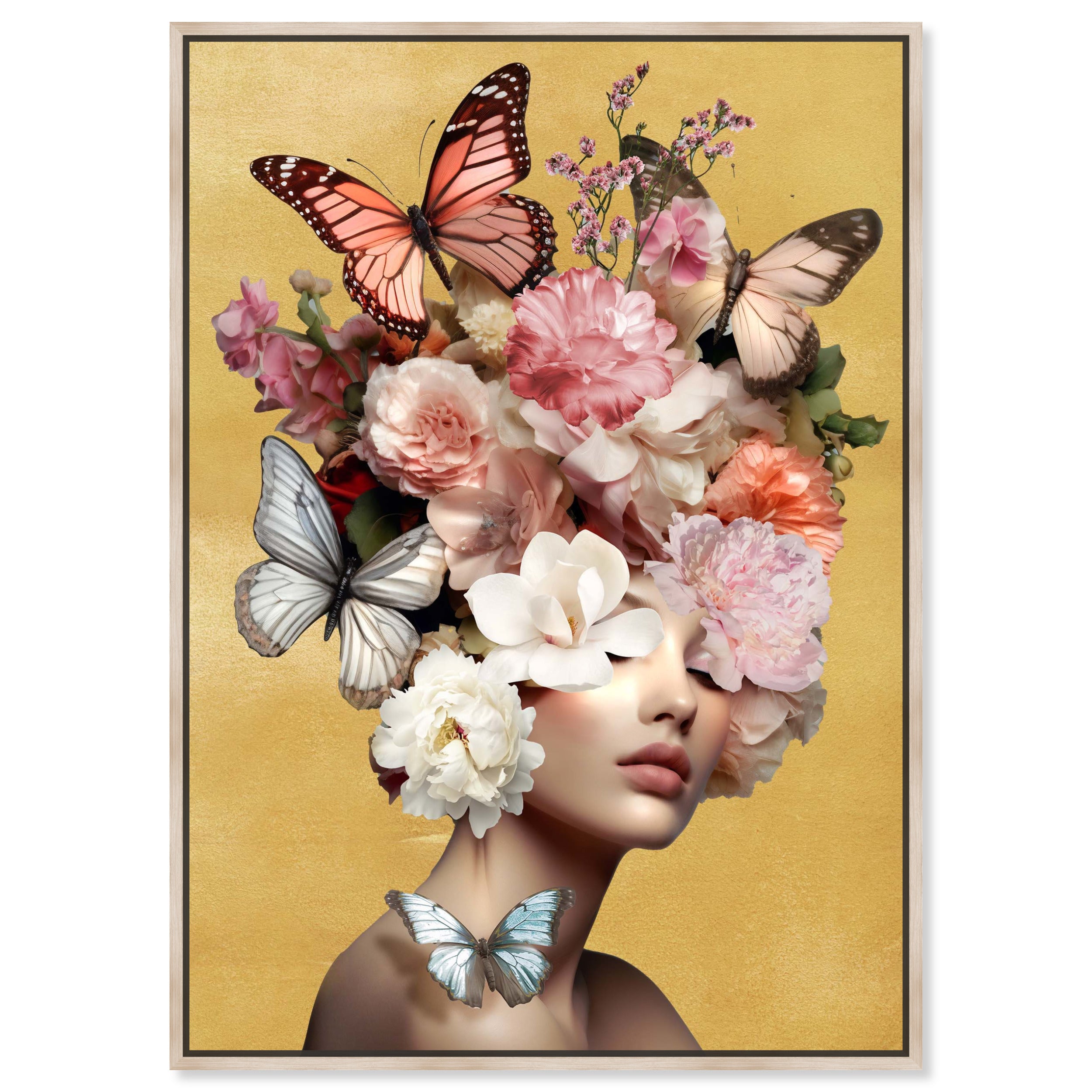 Butterfly Aficionado | Hand Embellished Gold Leaf Art