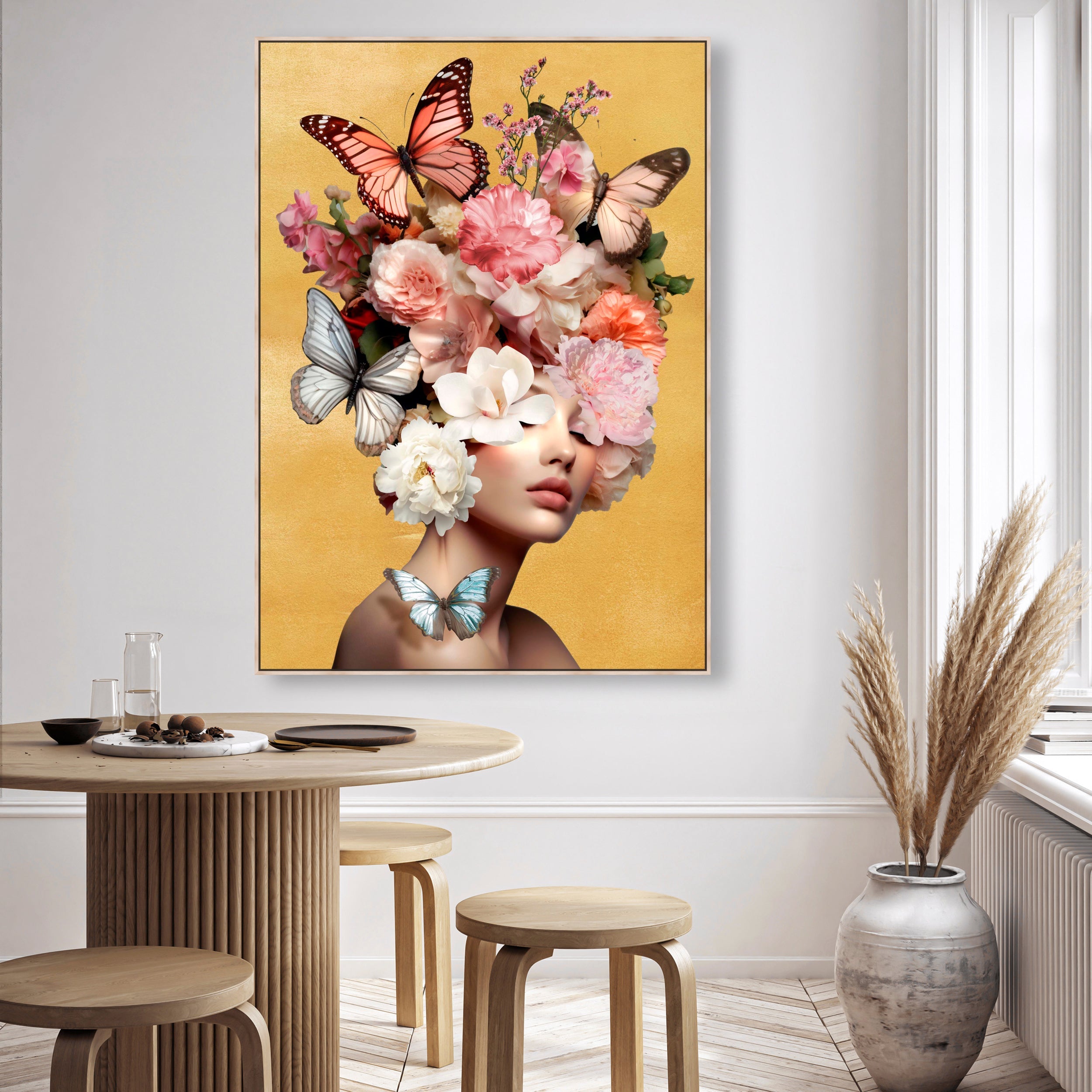 Butterfly Aficionado | Hand Embellished Gold Leaf Art